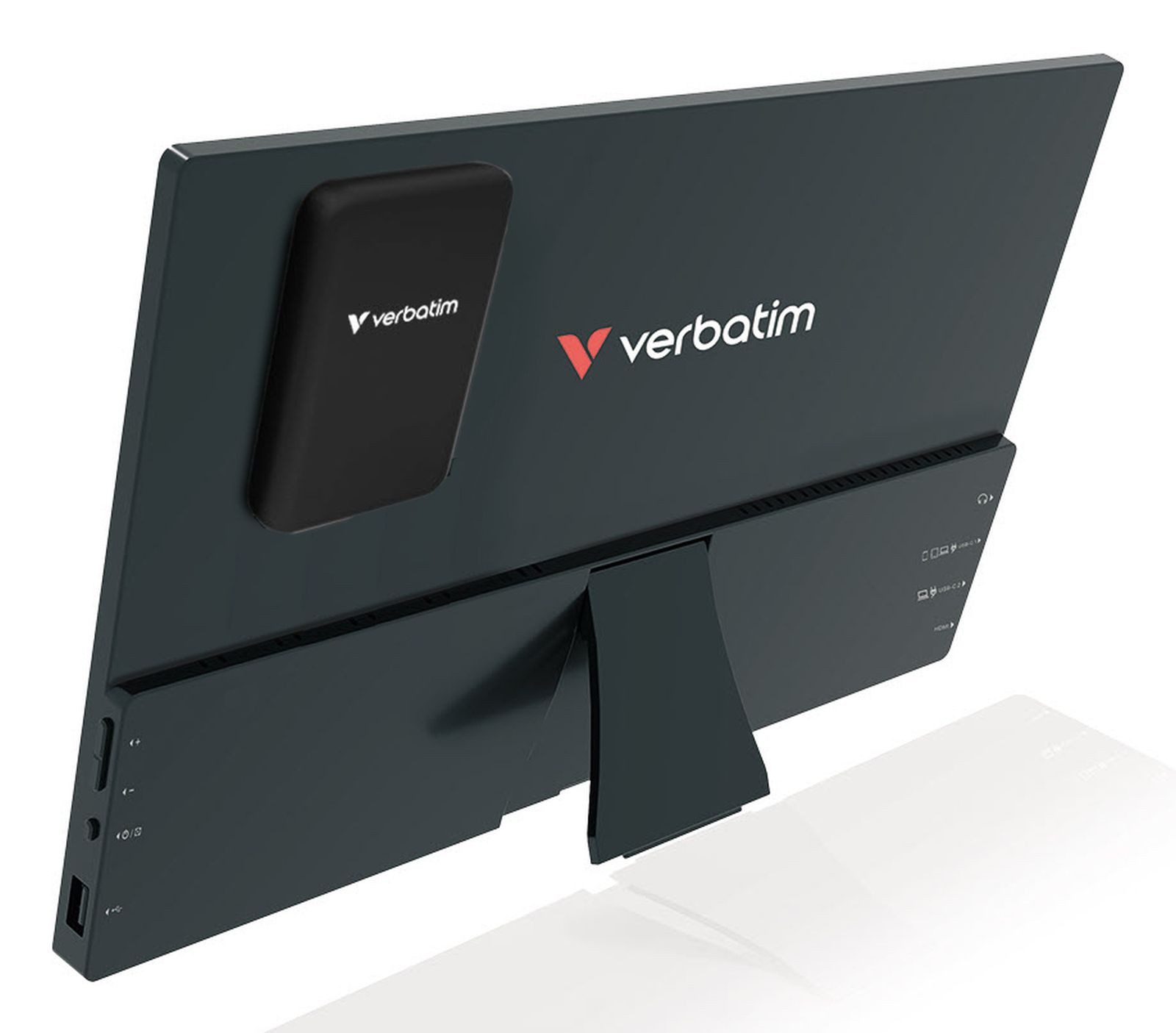 Verbatim Portable 14" Full HD Touchscreen TFT-Monitor (1920 x 1080 px, Full HD, 6 ms Reaktionszeit, TFT-LCD, Touchscreen, Adaptive-Sync, Lautsprecher, Kopfhörerbuchse)