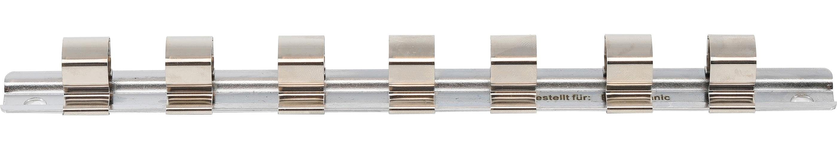 BGS technic Ratschenringschlüssel Aufsteckschiene mit 7 Clips, 12,5 mm (1/2)