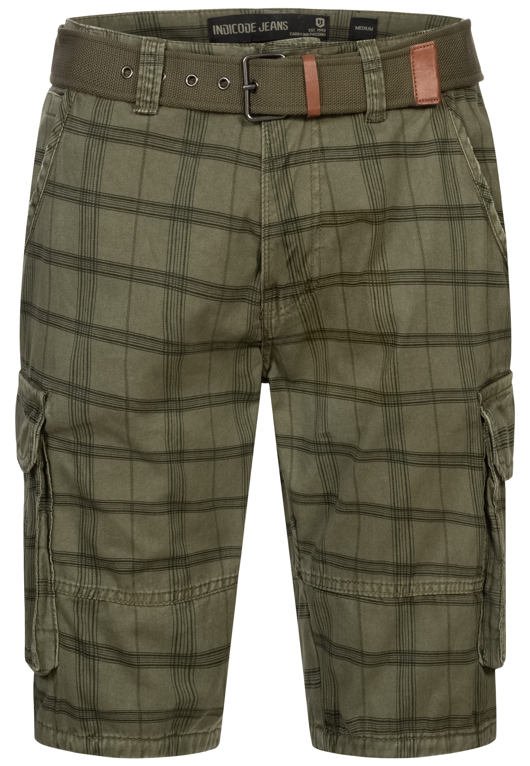 Indicode Cargoshorts Herren Monroe Cargo Cargo Shorts Herrenshorts mit 6 Ta günstig online kaufen
