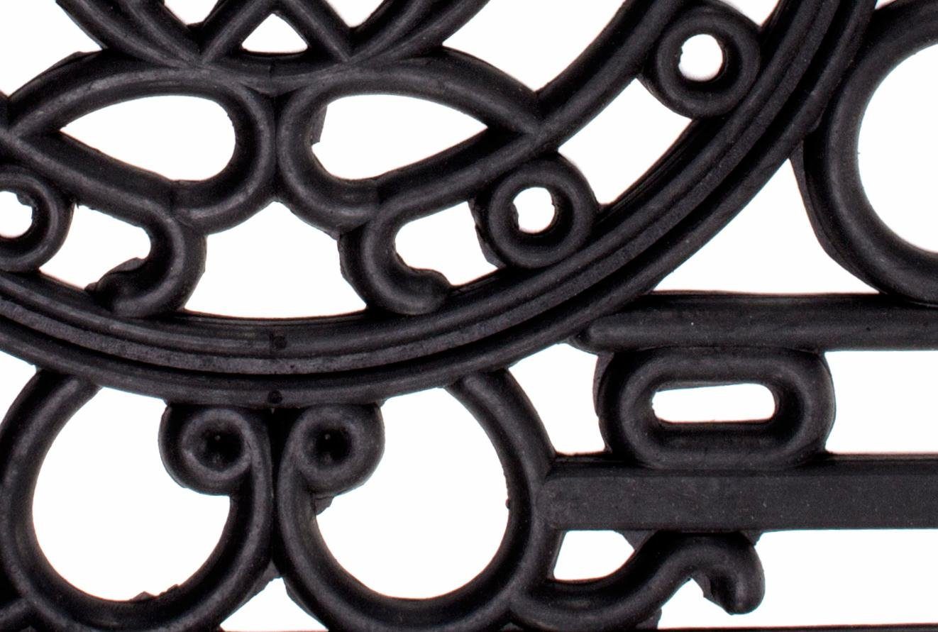Fußmatte Nabucco, Andiamo, rechteckig, Höhe: 10 In- Gummi-Fussabtreter, geeignet schwarz Optik, Gusseisen und Outdoor mm