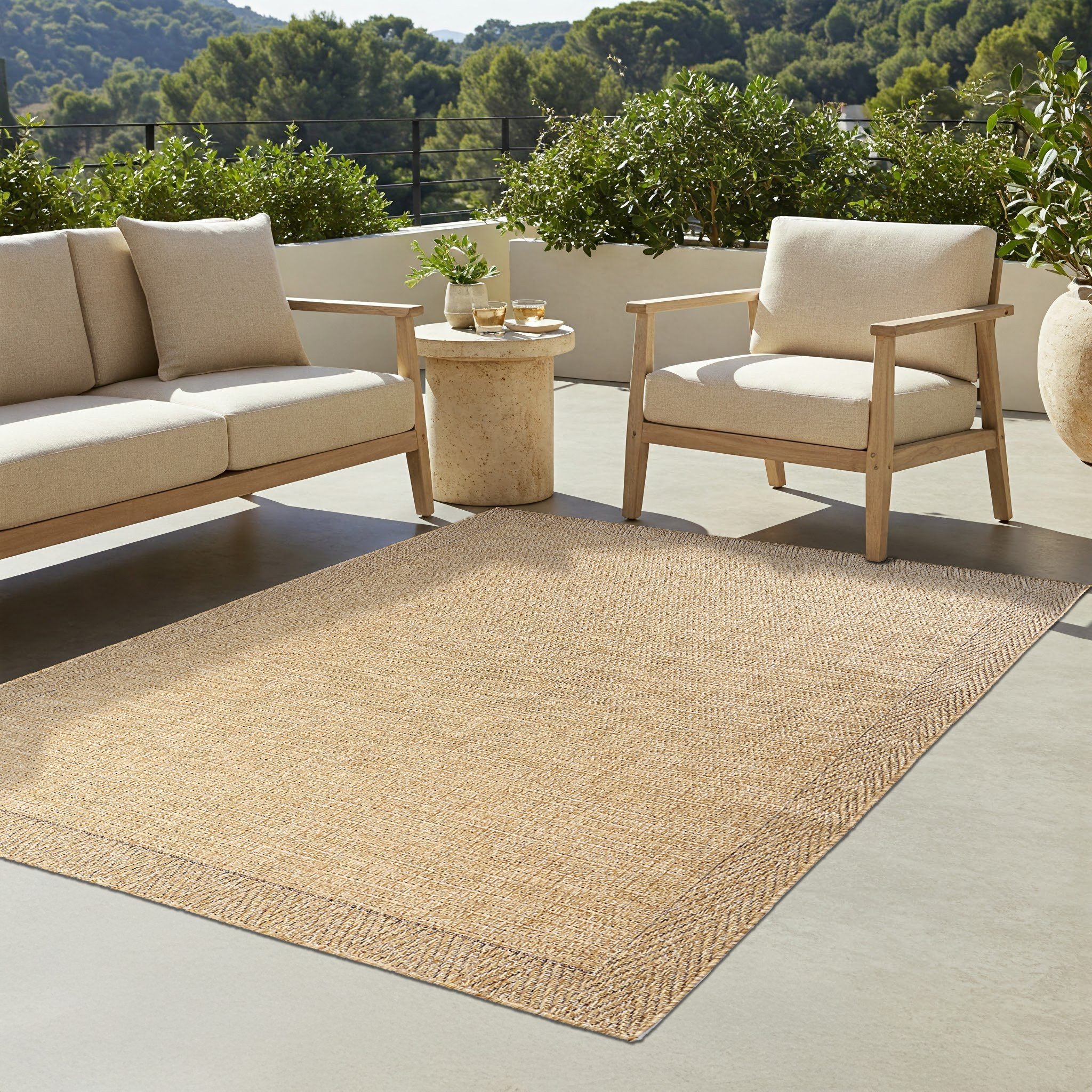 Tapiso Outdoorteppich YUCANA, rechteckig, Höhe: 6 mm, wetterfest und UV-beständig
