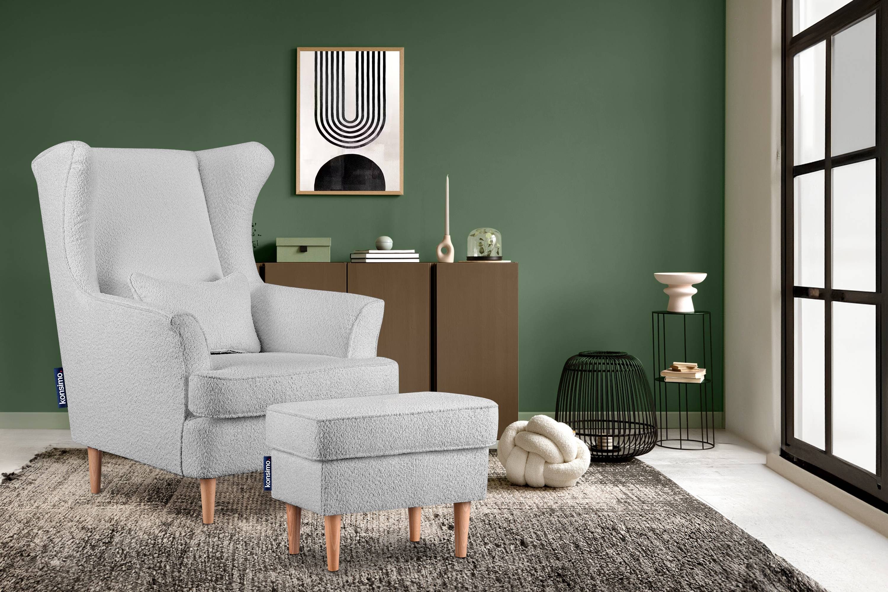 KONSIMO® Ohrensessel STRALIS Sessel, zeitloses Design günstig online kaufen