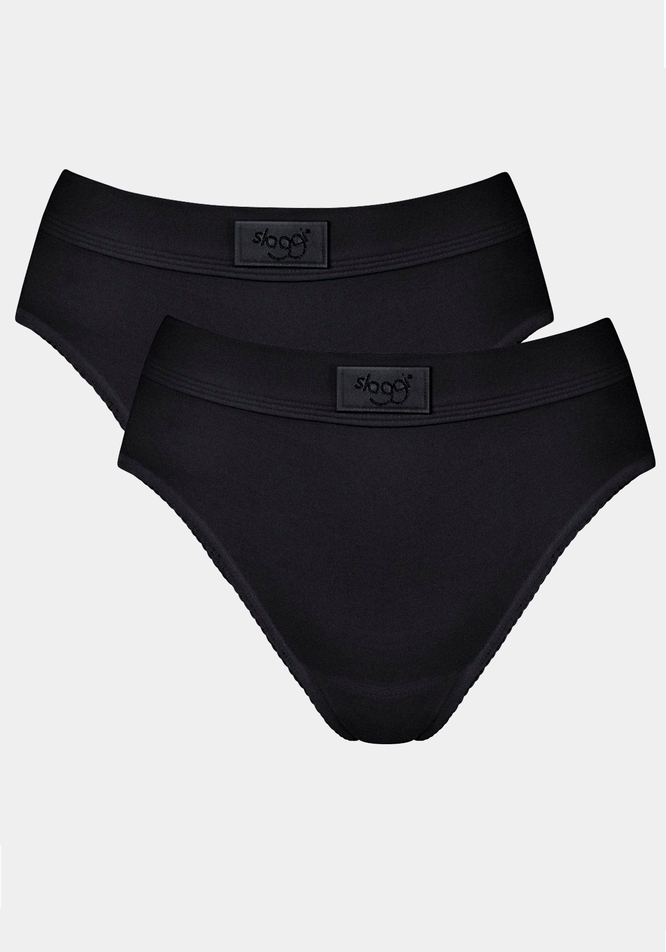 Sloggi Jazz-Pants Slips (Packung, 2-St) mit Logo am Bund schwarz