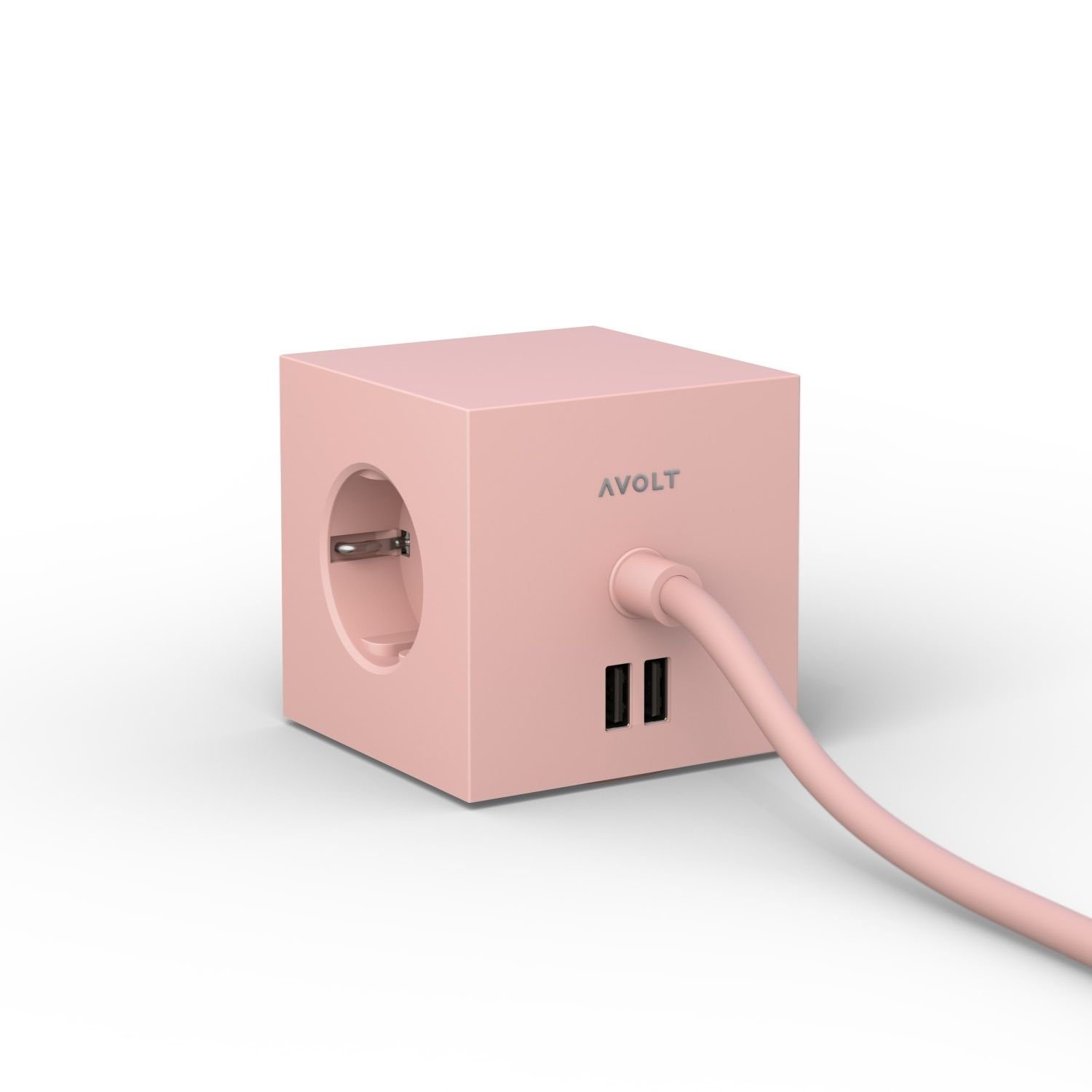 & Square AVOLT Magnet (USB-Anschlüsse, Pink 1 3-fach Kabellänge m) 1,8 USB Mehrfachsteckdose