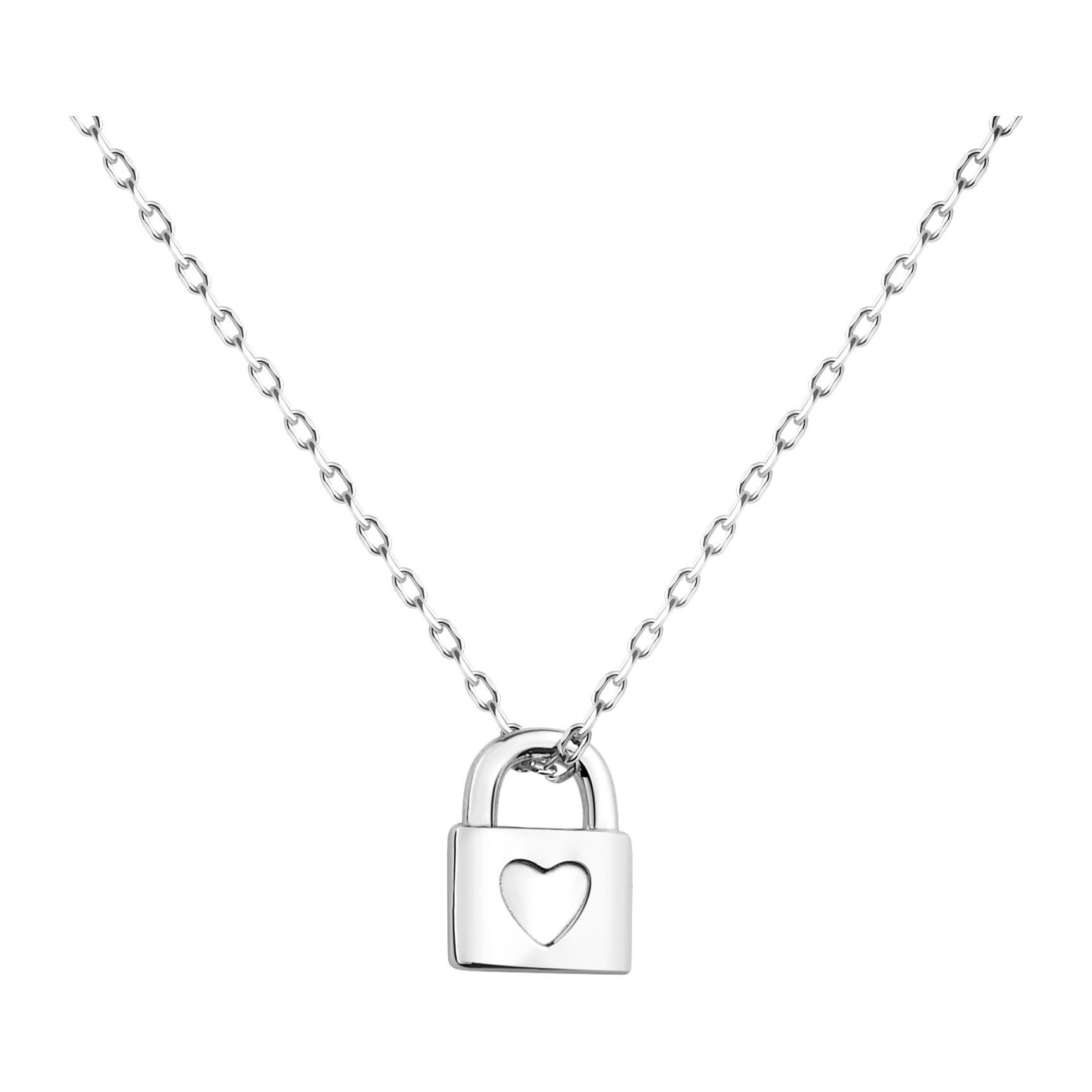 Sofia Milani Kette mit Anhänger Sicherheitsschloss, 925 Silber Damen Schmuck - N0376