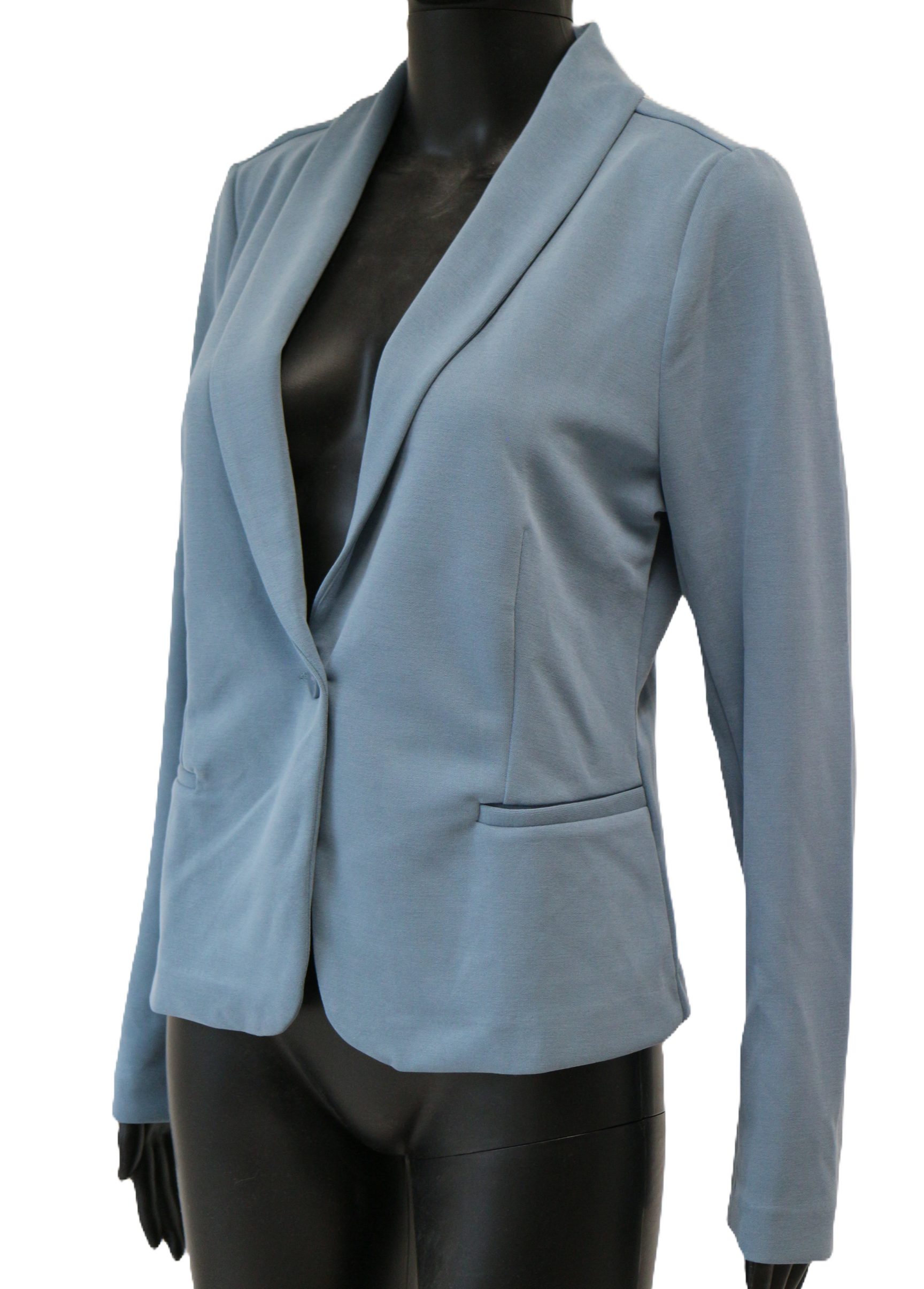 Jerseyblazer Eleganter Blazer in klassischem Blau leichter, angenehmer Materialmix
