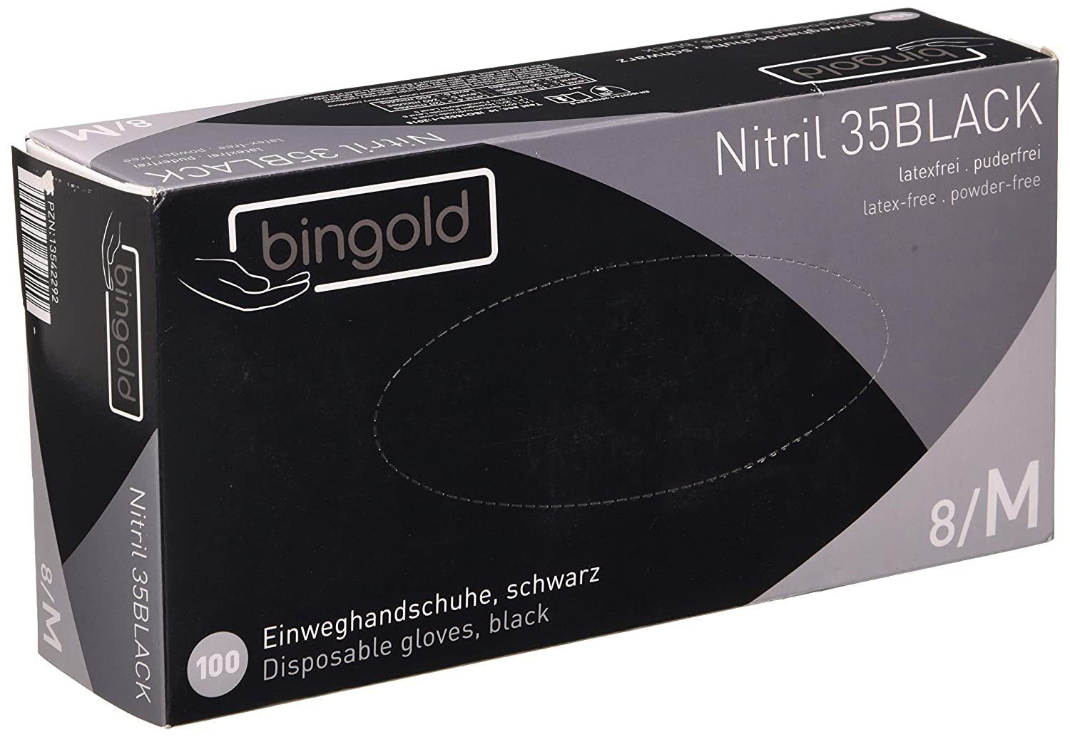 Metamorph Einweghandschuhe Bingold Nitril 35Black - Einweghandschuhe - schwar