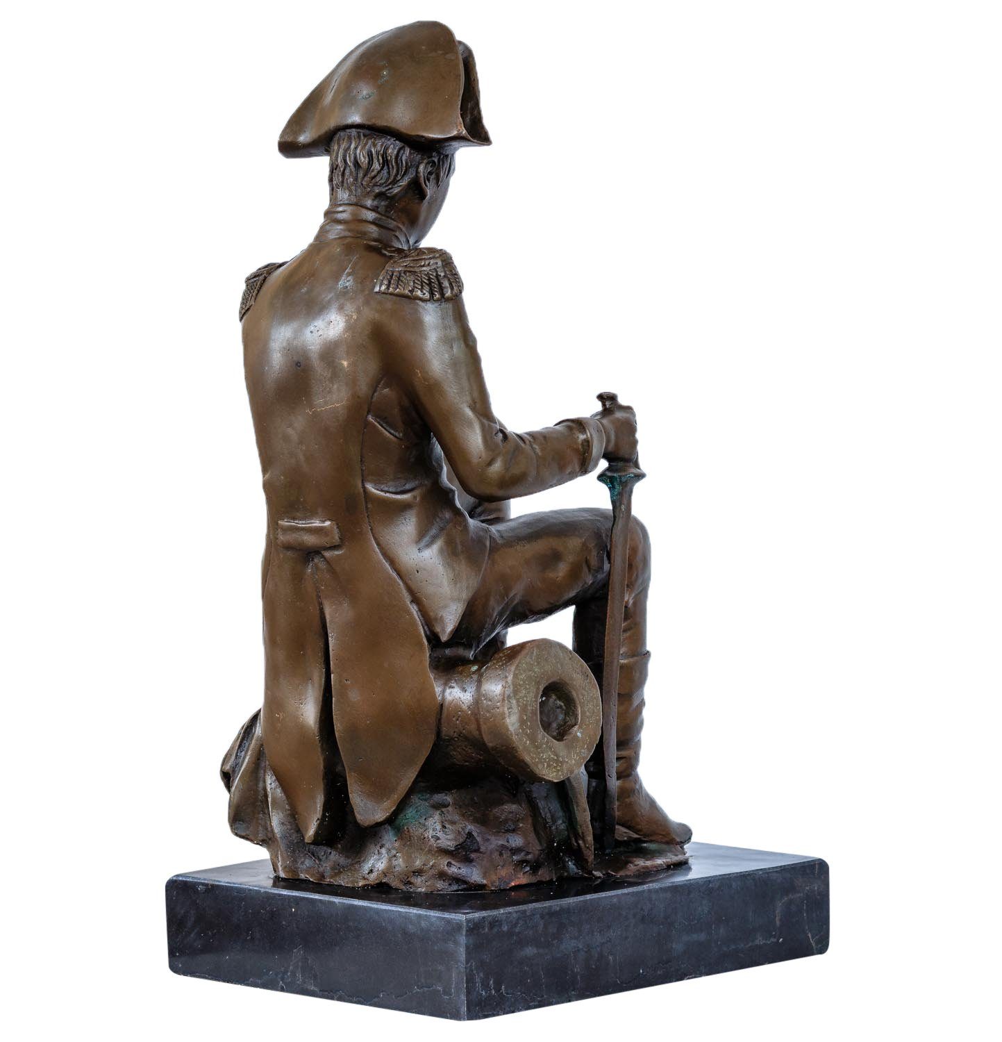 Skulptur Figur Antik-St Bronzeskulptur Aubaho Kanone auf Napoleon 42cm Bronze Skulptur