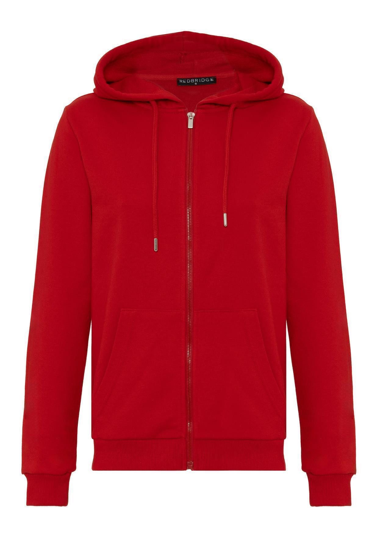 RedBridge Kapuzensweatjacke Basic mit Zipper und Kordelzug günstig online kaufen