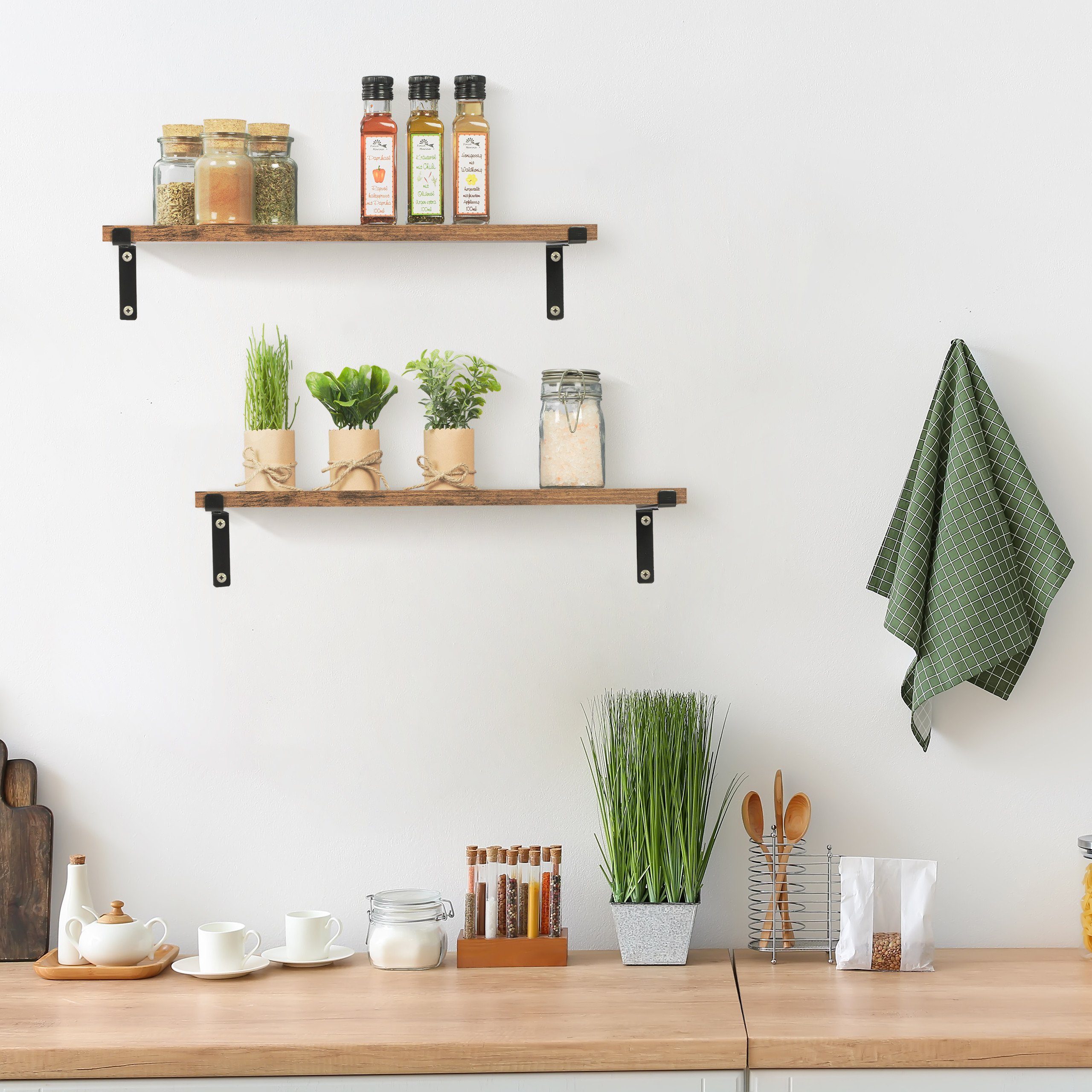 relaxdays Wandregal industrial im 2er Set günstig online kaufen