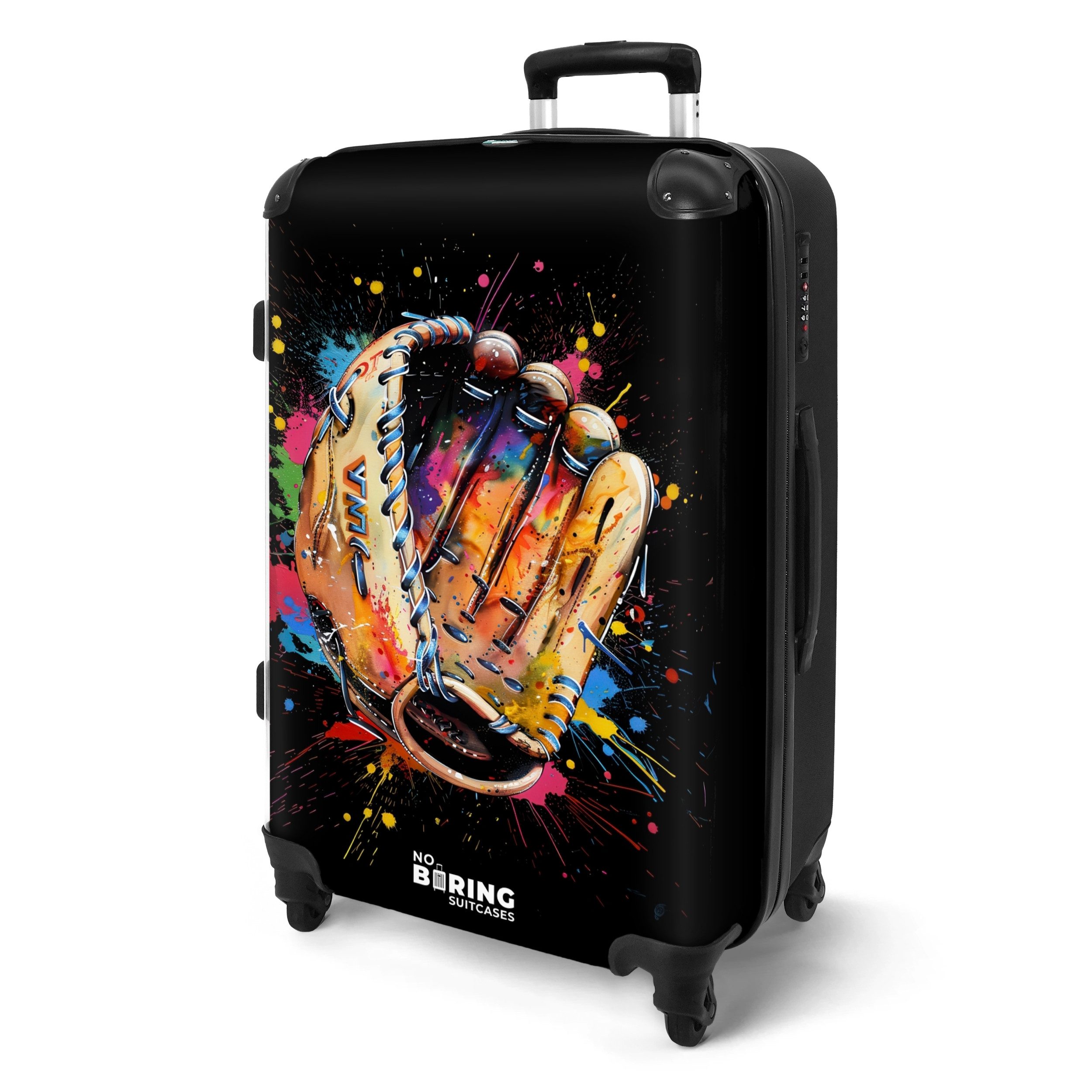 NoBoringSuitcases.com© Hartschalen-Trolley Baseballhandschuh mit Graffiti 6 günstig online kaufen