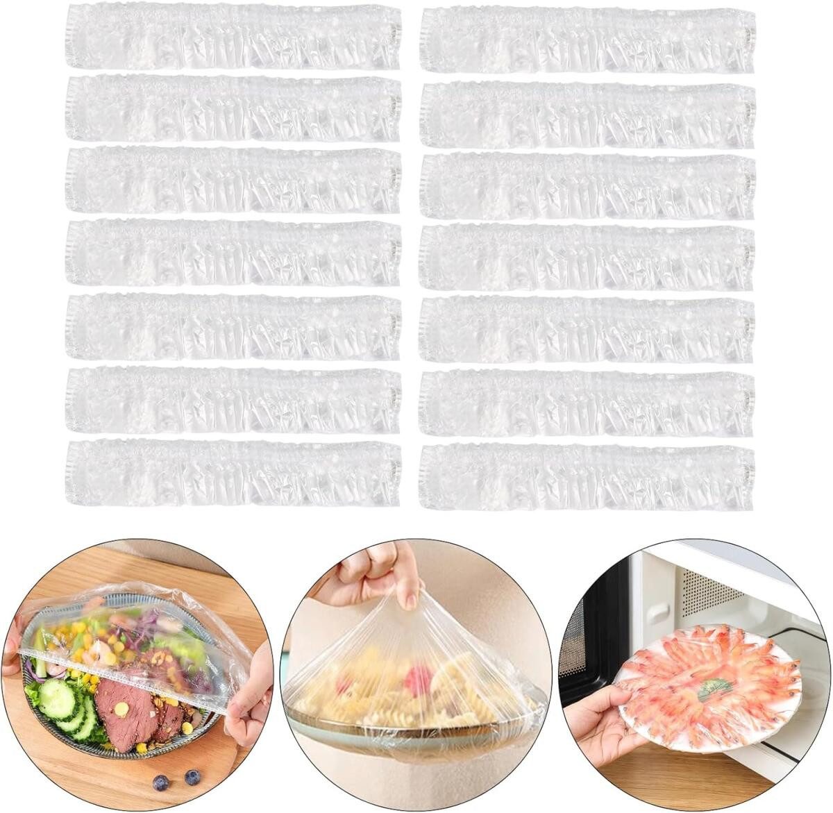 FELIXLEO Frischhaltedeckel Frischhaltebeutel Elastische Abdeckhauben Lebensmittel, (400-tlg)