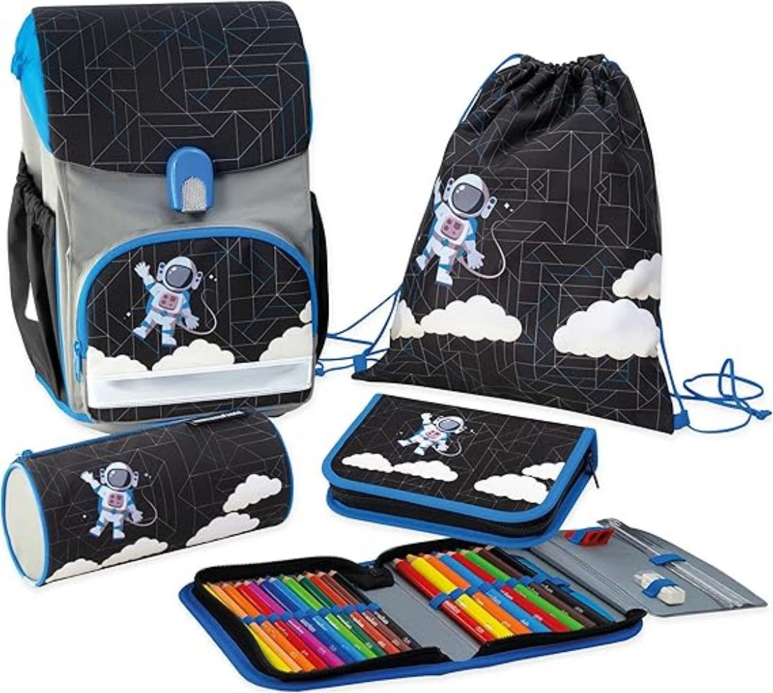 Eberhard Faber Schulranzen Faber-Castell Schulranzenset EFAlino Astronaut 4-tlg.