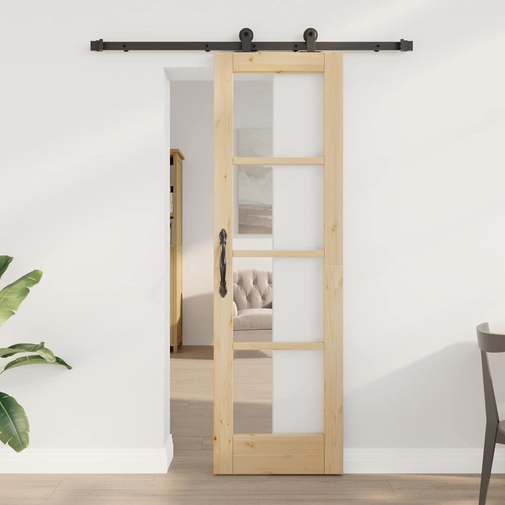 vidaXL Haustür Schiebetür ORKDAL Natur 61 x 198,5 cm (1-St)