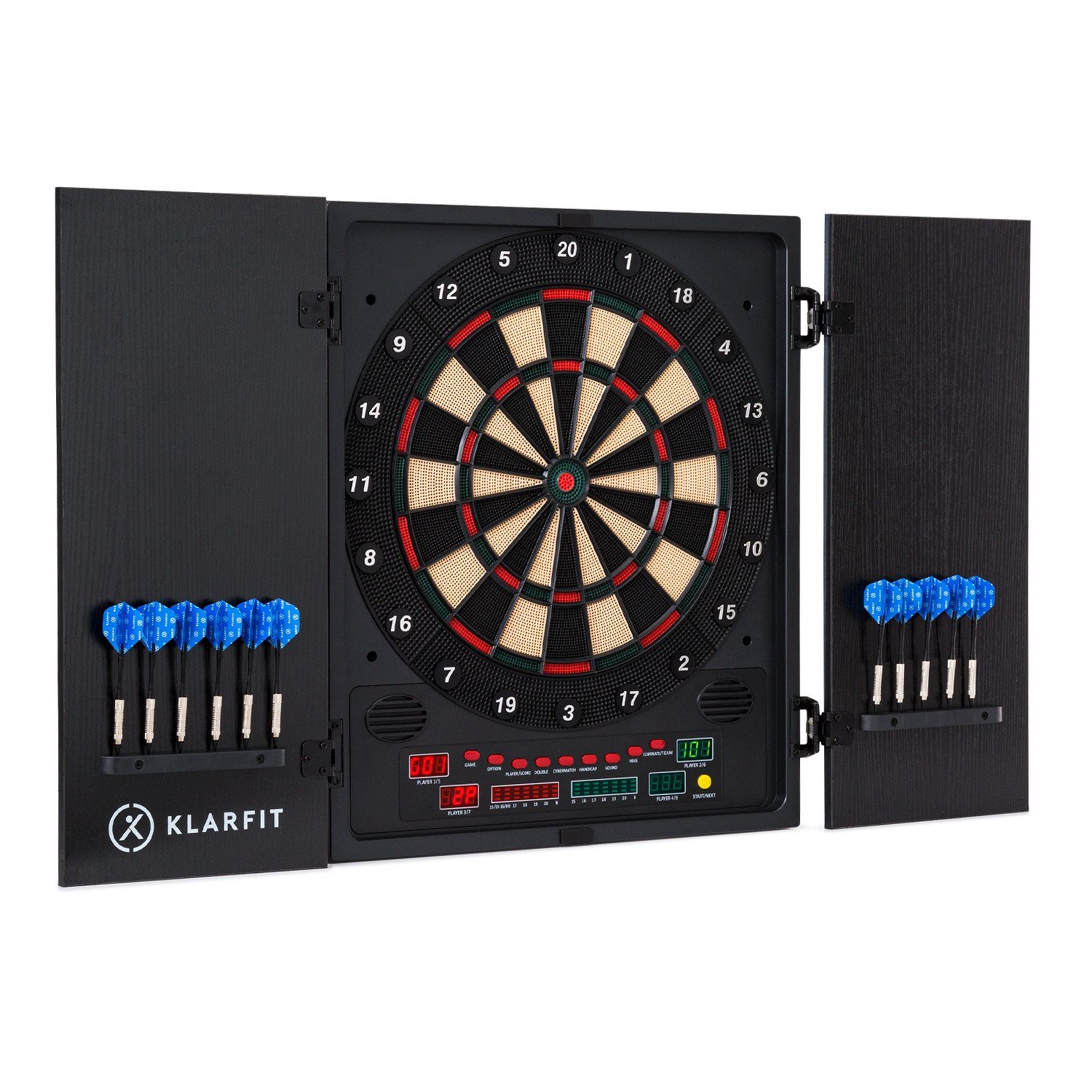 Dartmaster / (SET) Blau 180 KLARFIT Dartscheibe, Gelb Dartscheibe