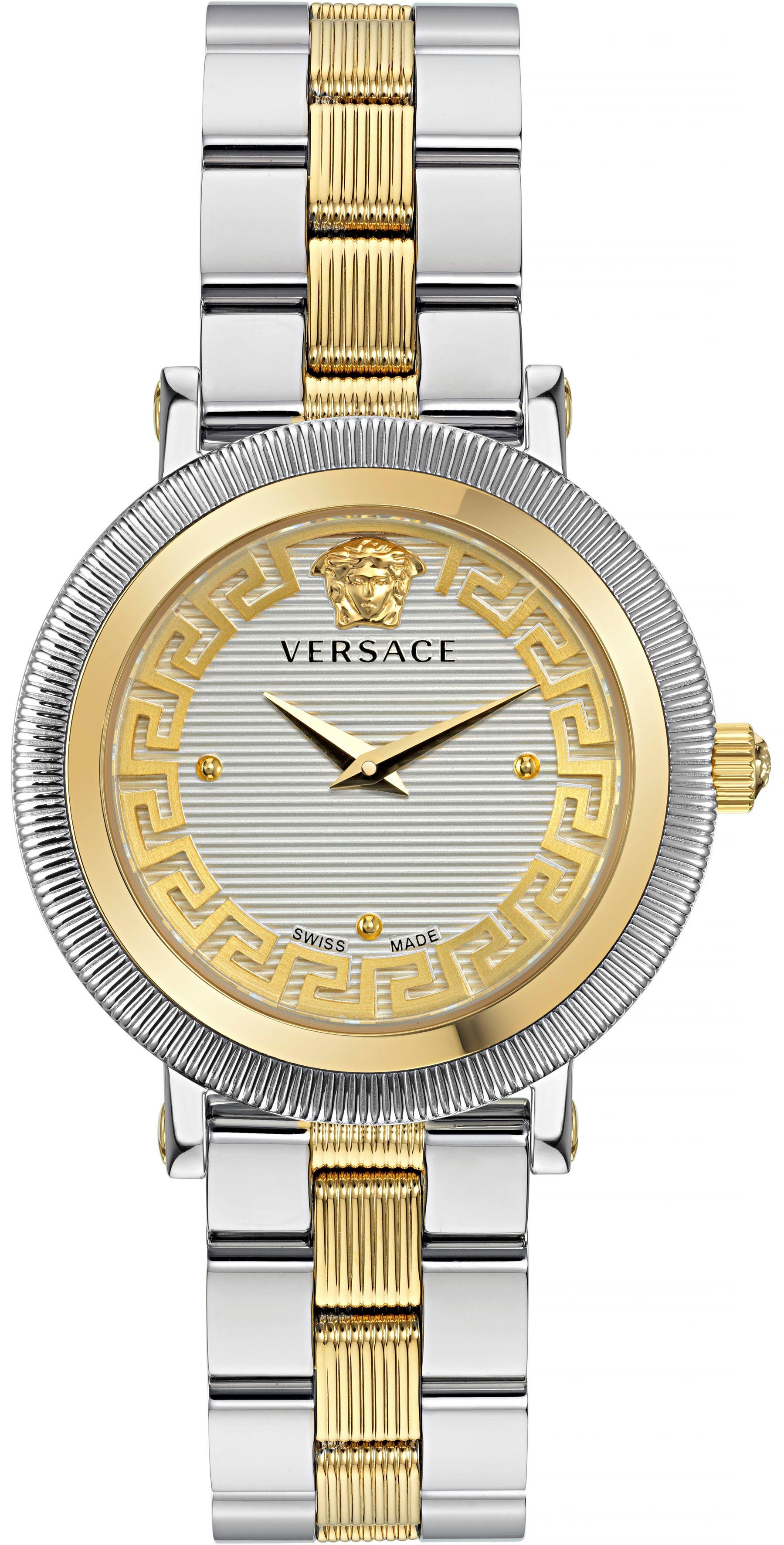Versace Quarzuhr GRECA FLOURISH, VE7F00423, Armbanduhr, Damenuhr, Saphirglas, Swiss Made