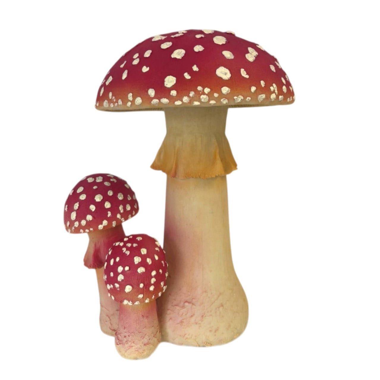 Figurendiscounter Bastelmoos Dekofigur Fliegenpilz 33 x 25 cm rot/creme