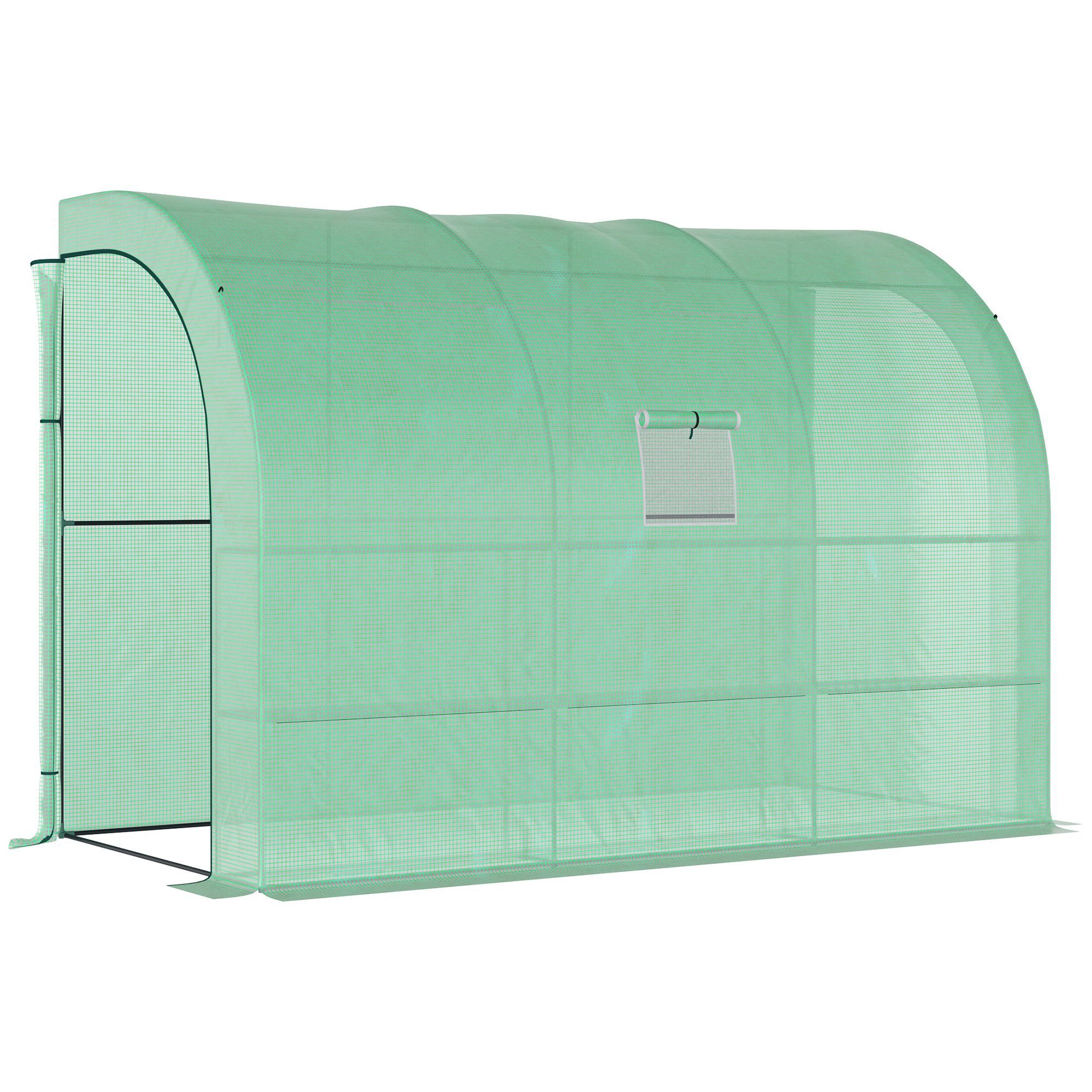 Outsunny Foliengewächshaus mit Regale, Fenster, winterfest günstig online kaufen
