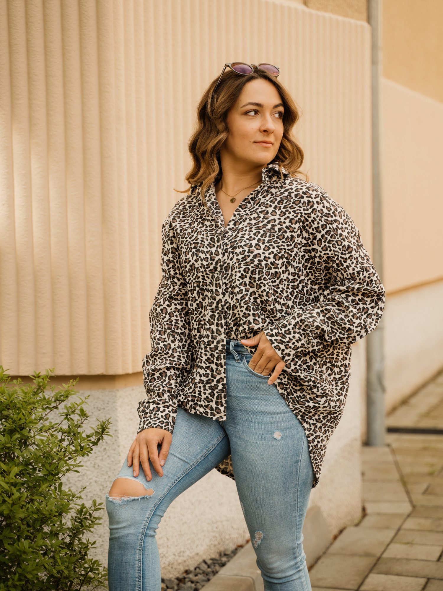 hutch&putch Langarmbluse Musselin Oversize Bluse - günstig online kaufen