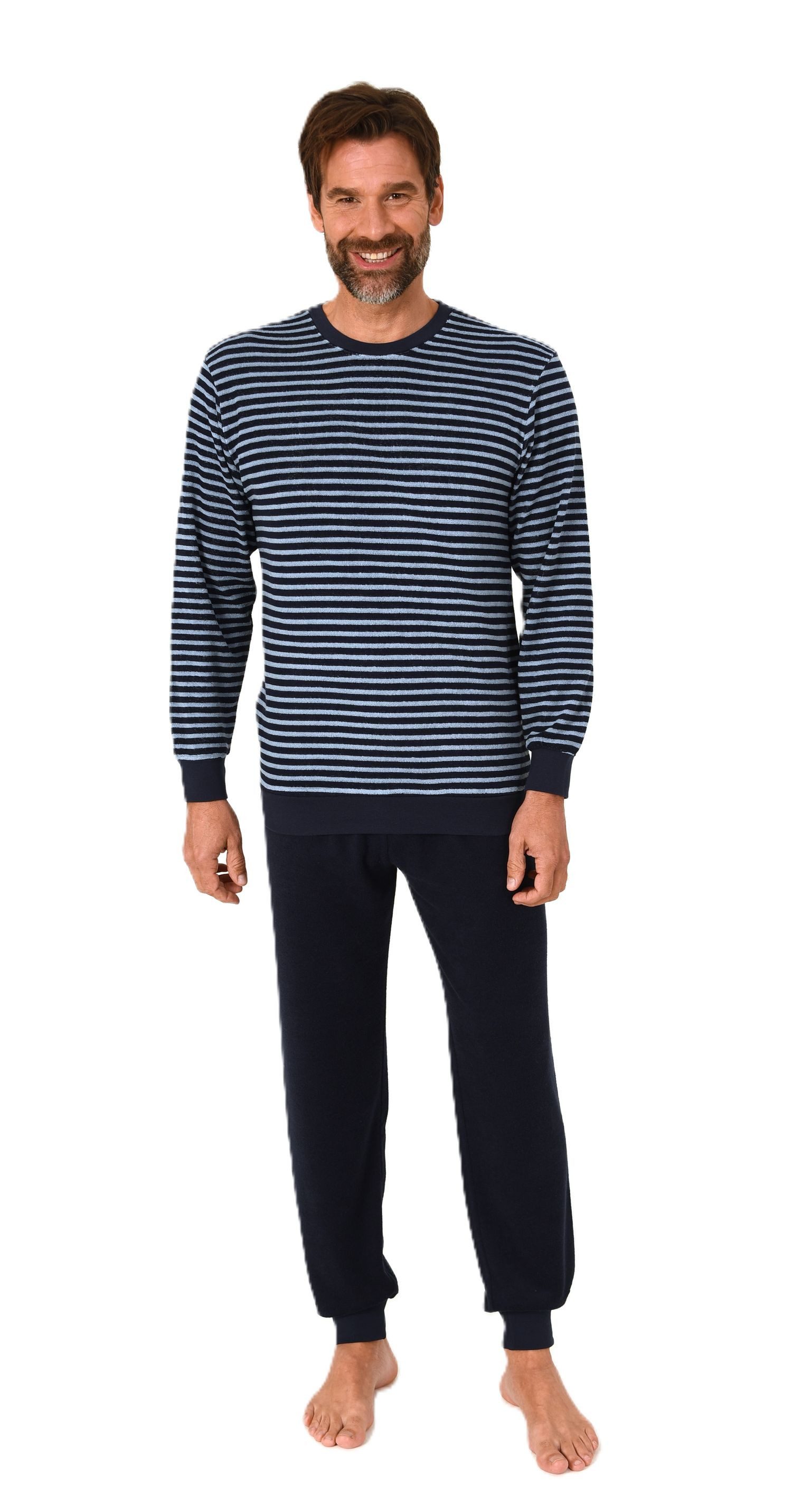 Normann Pyjama Normann Herren Frottee Pyjama lang mit Bündchen - auch in Üb günstig online kaufen