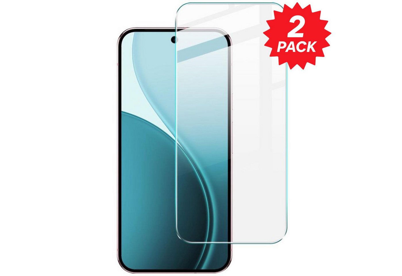 Wigento Handyhülle Hart Glas Folie für Google Pixel 10 / 10 Pro 2x 2.5D 0,26mm 9H Schutz, Spar Set 0,26mm 9H 2.5D Hart Glas Folie, hoher Schutz