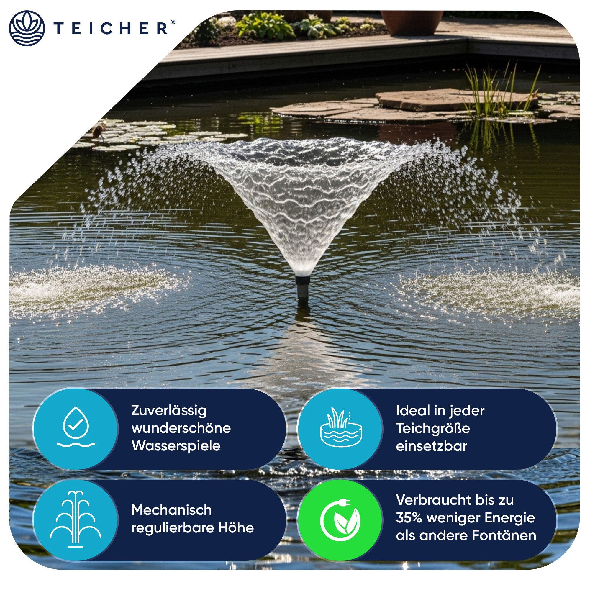 Teicher Teichpumpe Fontänenpumpe Wasserspielpumpe mi dekorative günstig online kaufen