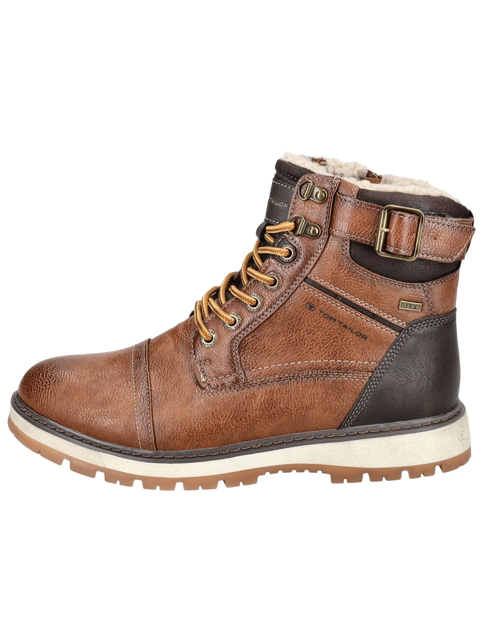 TOM TAILOR Stiefelette Lederimitat/Textil . Schnürstiefelette