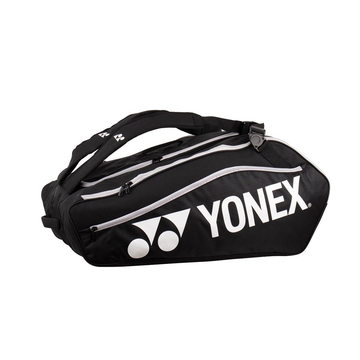 Yonex Sporttasche Racketbag Club Line (Schlägertasche, 3 Hauptfächer) #23 schwarz 12er