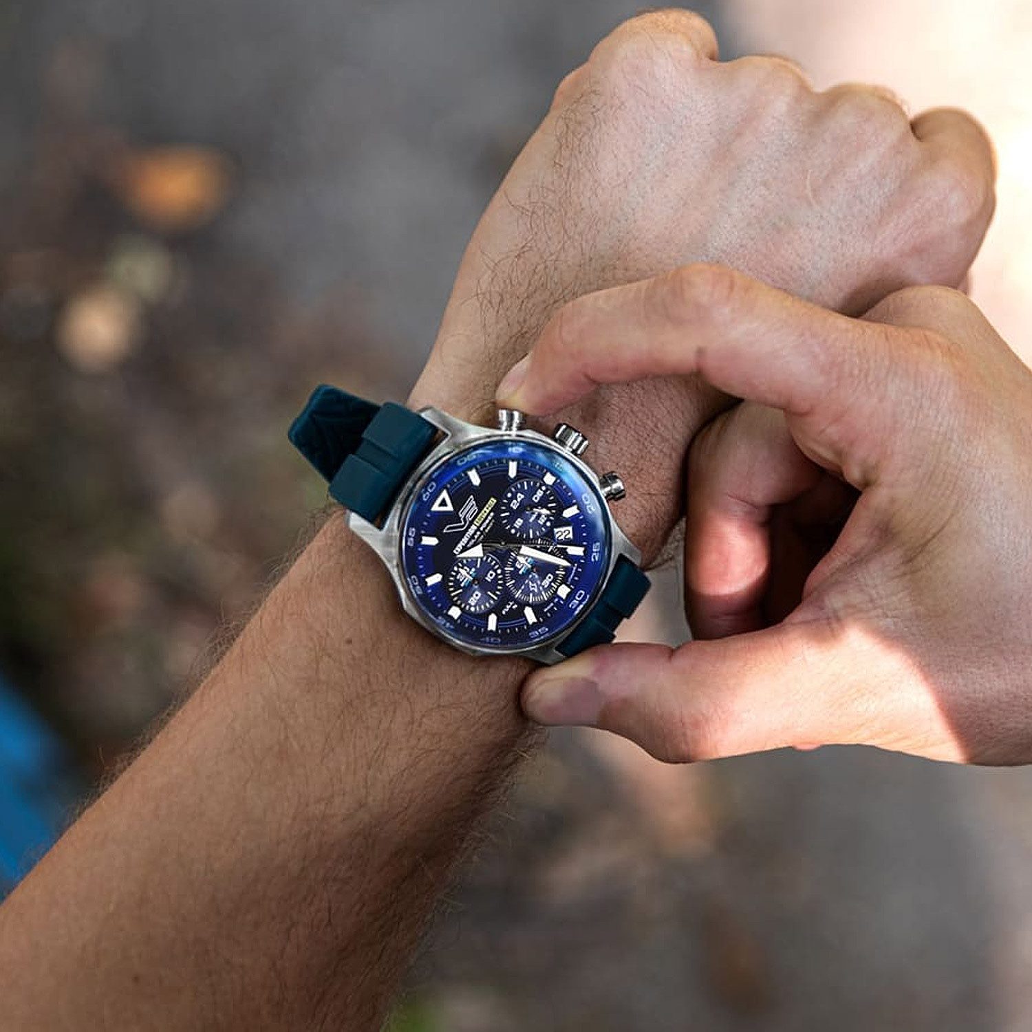 Vostok Europe Chronograph VR42-592A762-BLU, für Herren Solar Expedition South Pole Blau