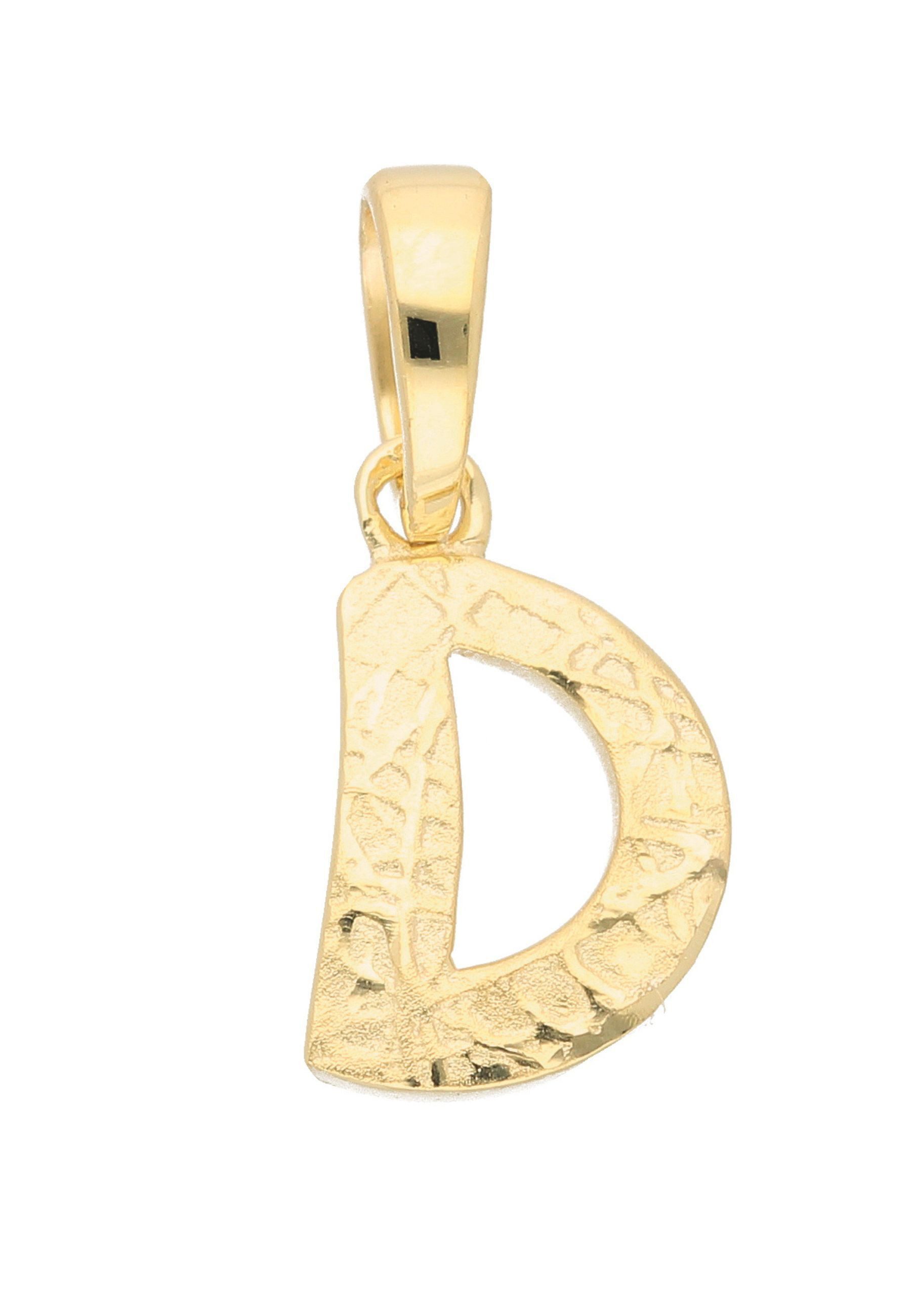 Buchstabenanhänger Damen & Herren 333 Gold Buchstabenanhänger D
