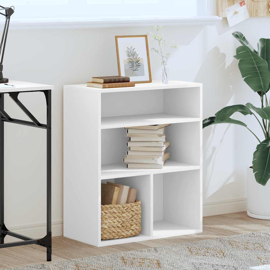 vidaXL Bücherregal Bücherregal Weiß 60x30x71,5 cm Holzwerkstoff, 1-tlg.