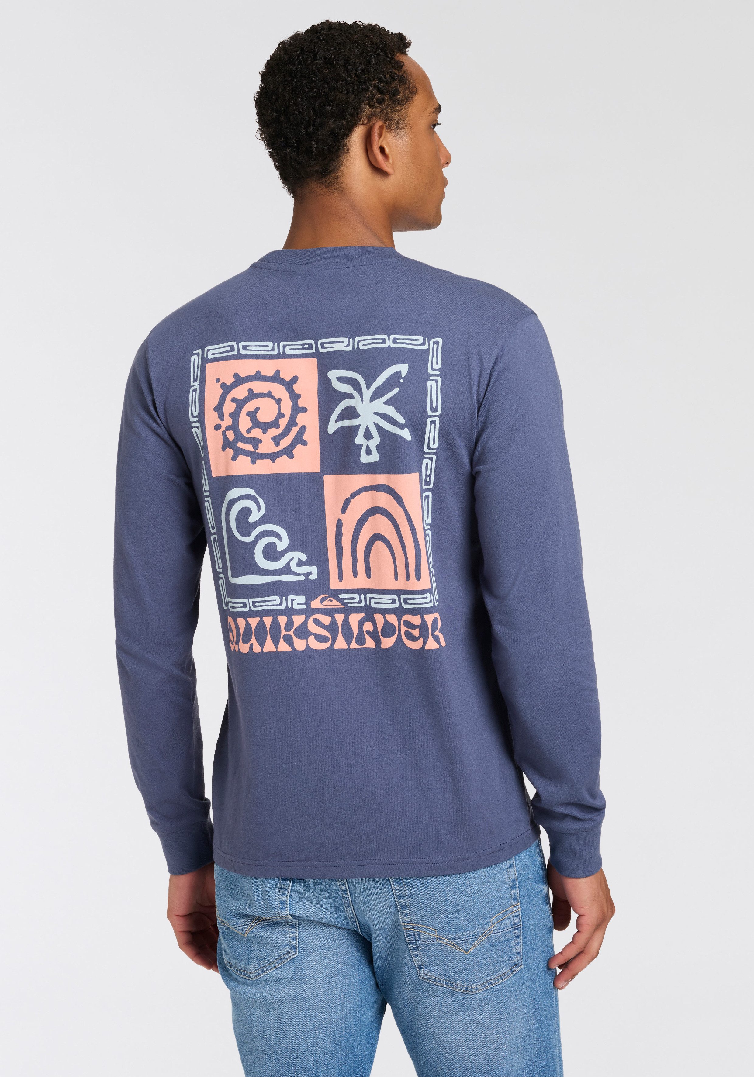 Quiksilver Langarmshirt DESERT WAVE BEYOND WAVE LS PAK (2-tlg) 2er-Pack, Langarm-Design, mit Rundhalsausschnitt, aus Baumwoll-Jersey