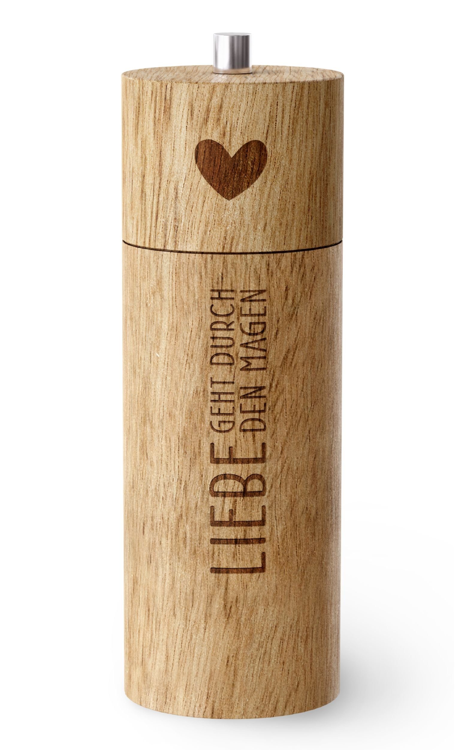 Salz-/Pfeffermühle Pfeffermühle Gewürzmühle Holz mit Motiv Auswahl La Vida Art: Liebe