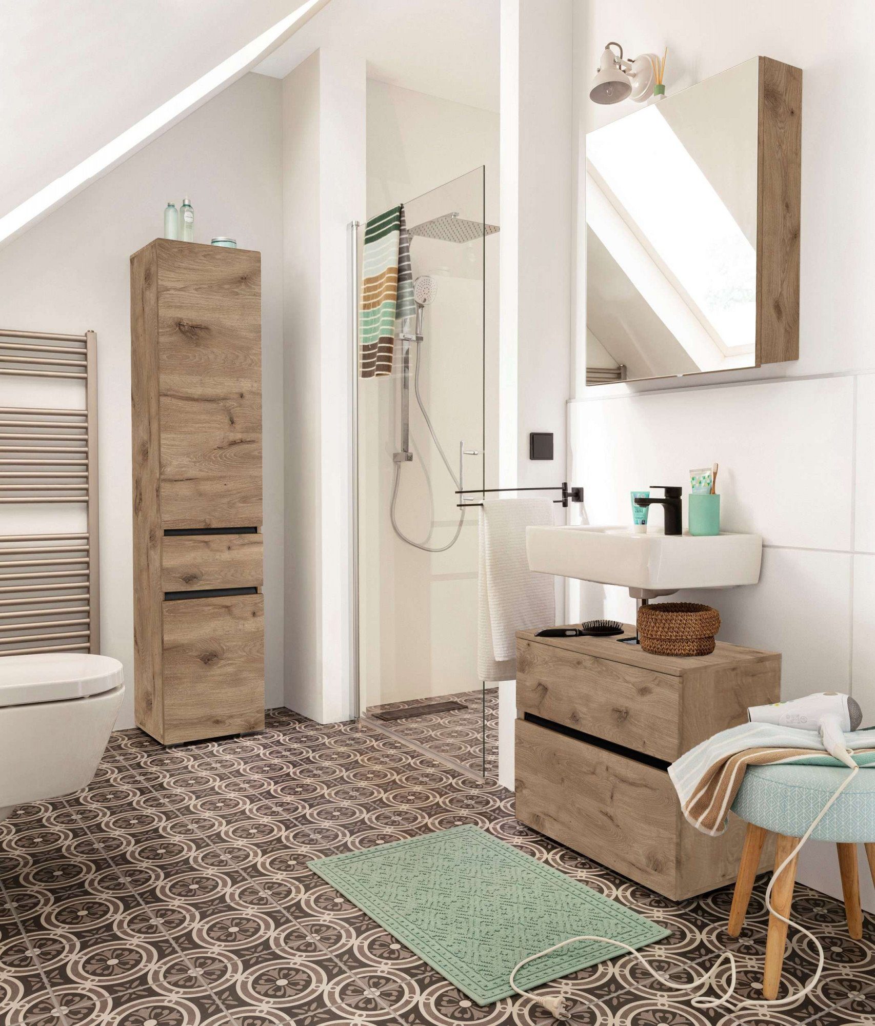 Home affaire Waschbeckenunterschrank Wisla Siphonausschnitt, Push-to-open-F günstig online kaufen