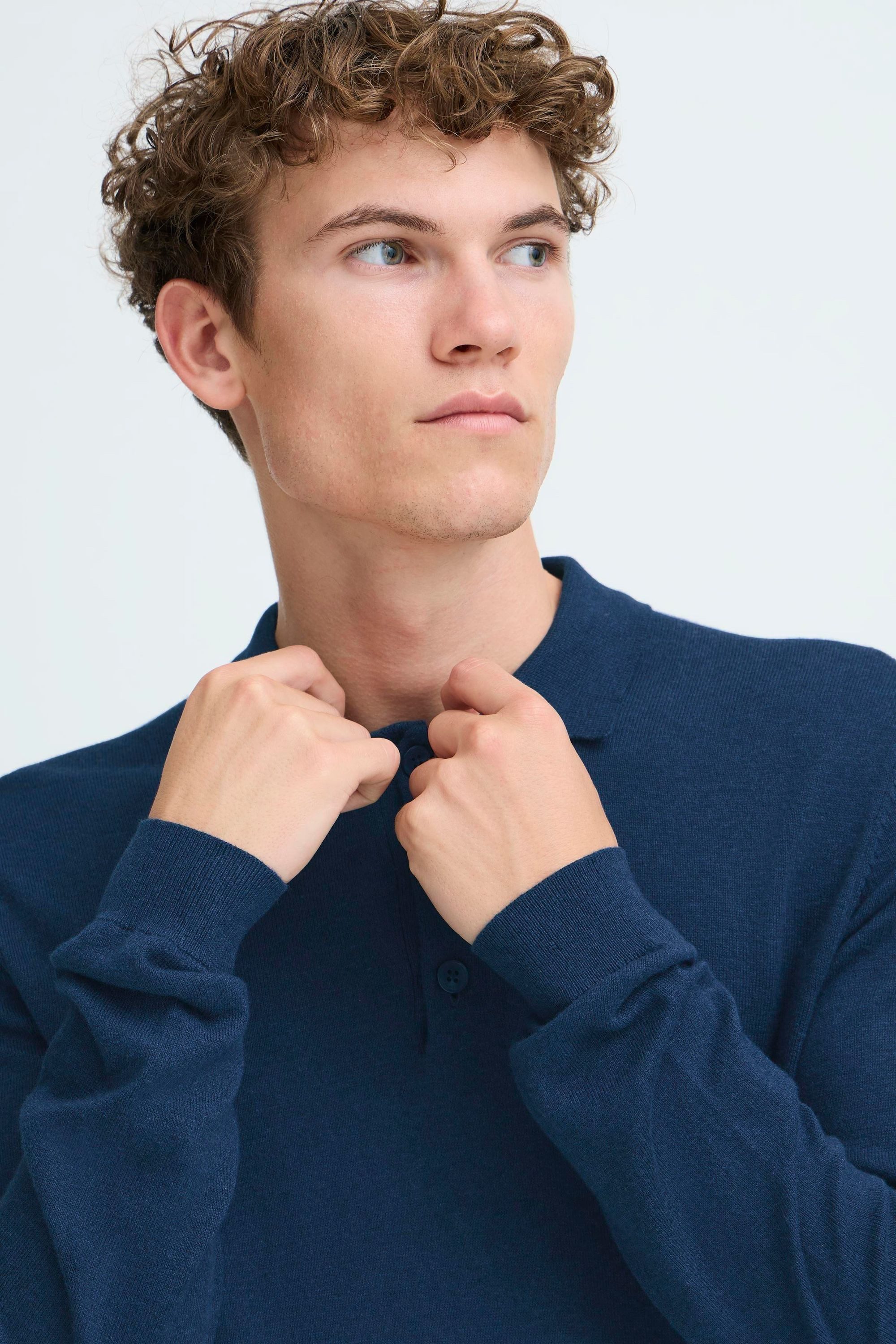 Casual Friday Strickpullover CFFrode Modisches Polo-Longsleeve