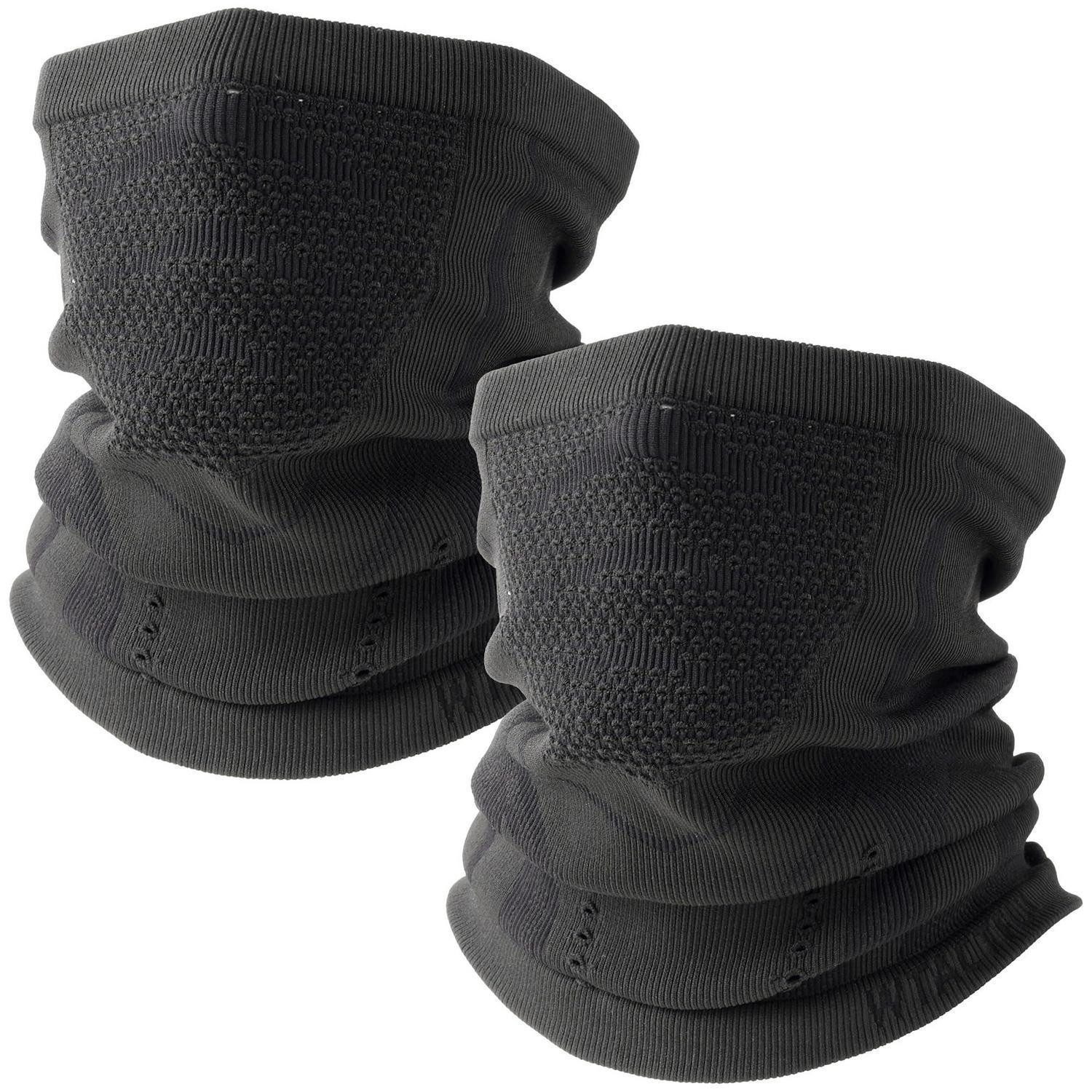 Sturmhaube Schlauchschal Herren Halstuch Halswärmer 2 Stück - Schwarz+schwarz