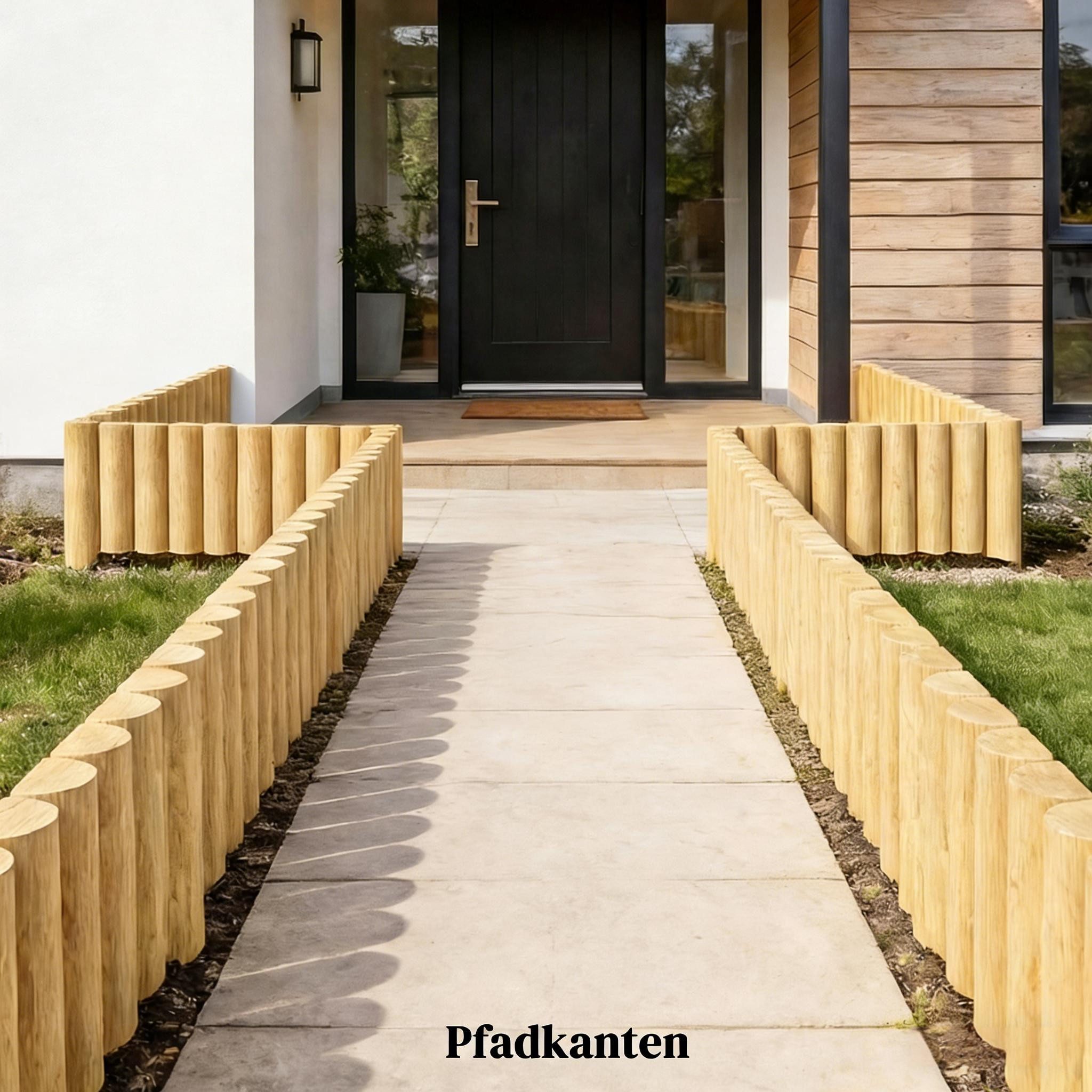 Luckice Gartenzaun Zaun aus Holz 176 cm x 30 cm Zaunelemente Hundezaun, (für Garten Blumenbeete Tierbarriere, Außenbereich Naturholz)