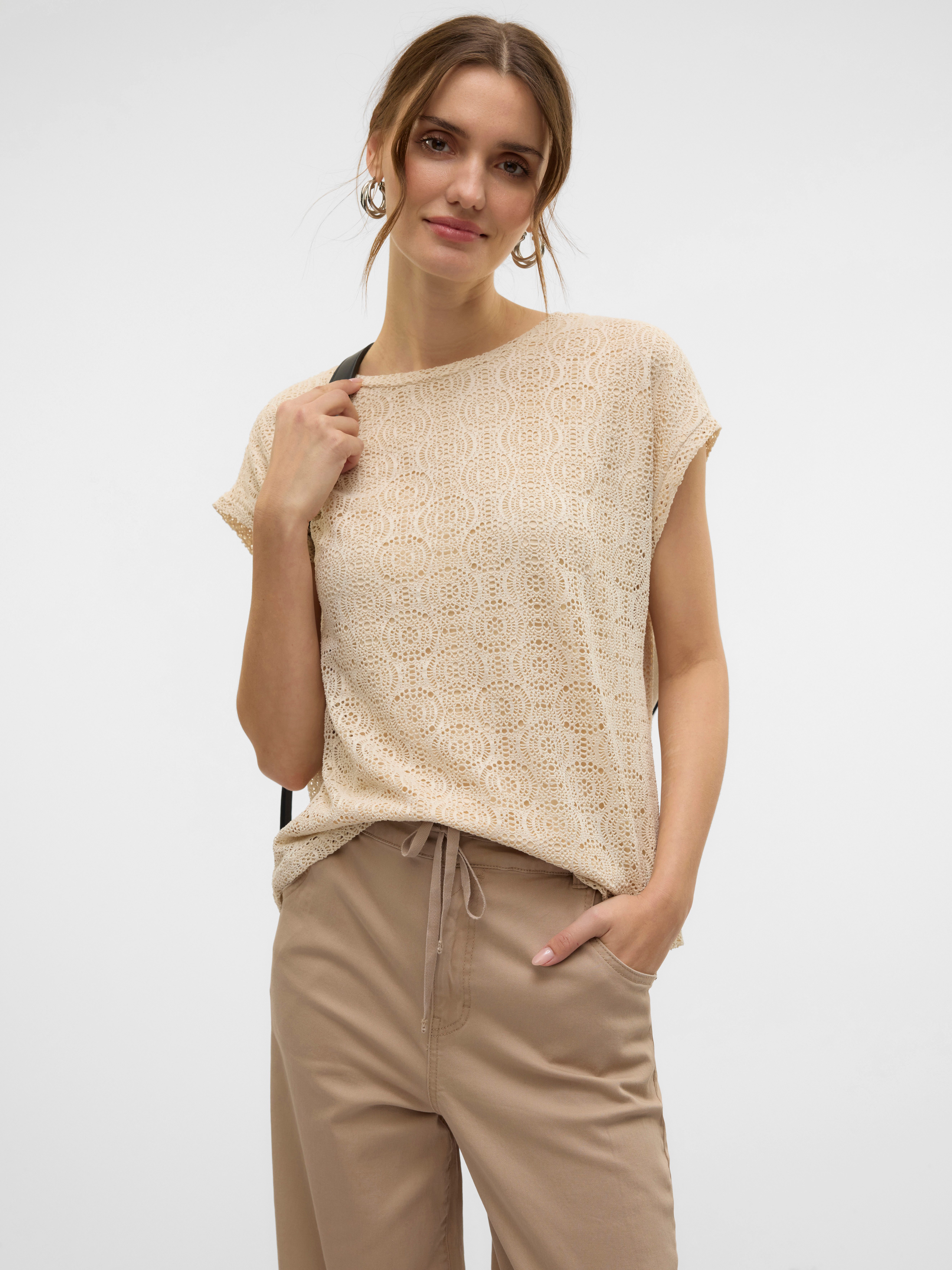 Vero Moda T-Shirt VMMAYA AVA SS TOP JRS VO Materialmix, regular fit günstig online kaufen
