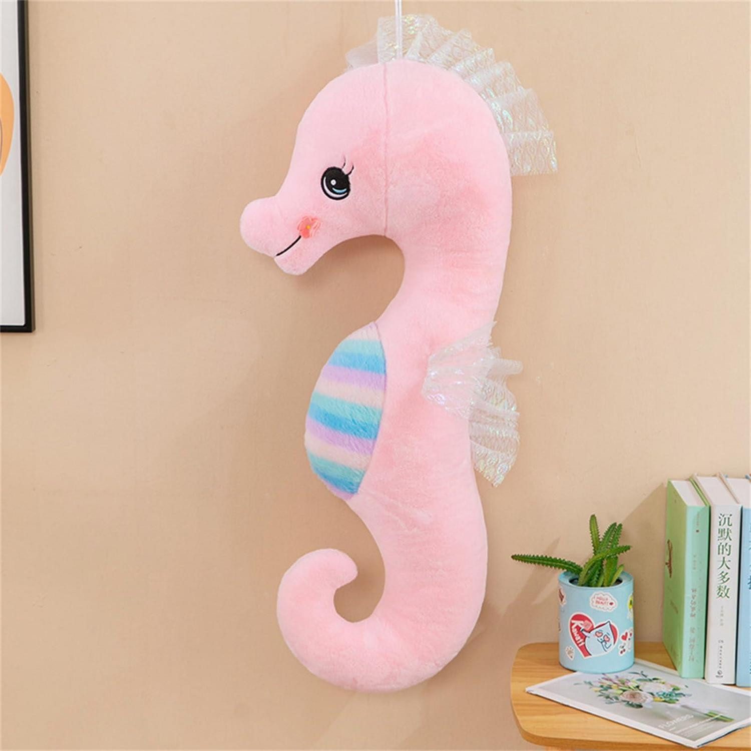 LuxusKollektion Kuscheltier Kuscheltier Seepferdchen Plüschpuppe Kissen Geschenk Kinder 50 cm Rosa