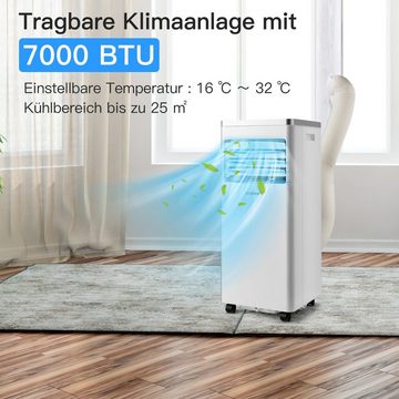 COSTWAY 3-in-1-Klimagerät, 7000BTU, für 65m³, mit Fernbedienung, 16℃-32℃