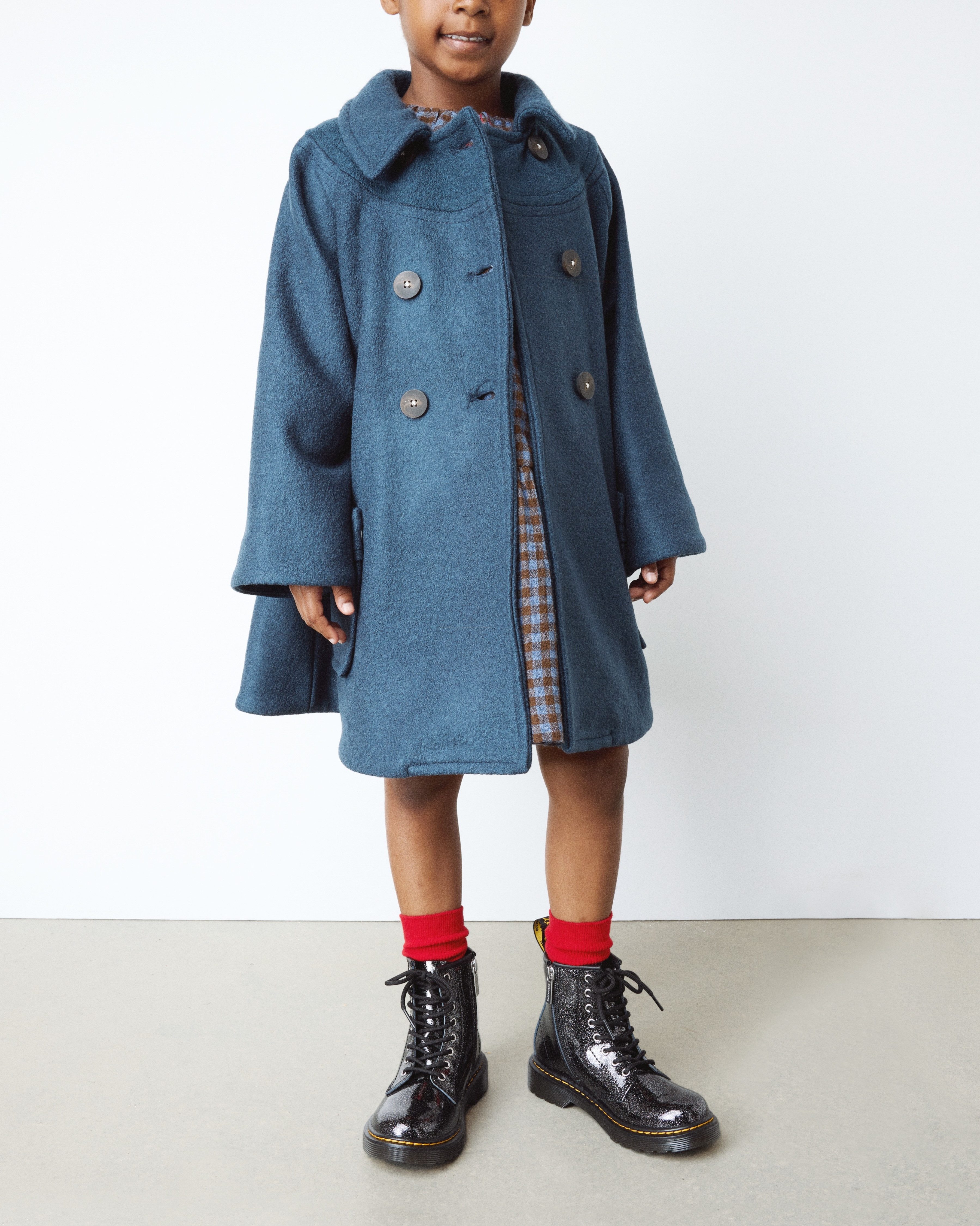DR. MARTENS 8 Eye Boot ROMARIO Schnürstiefel Kinderschuh, Freizeitstiefel mit zusätzlichem Innenreißverschluss
