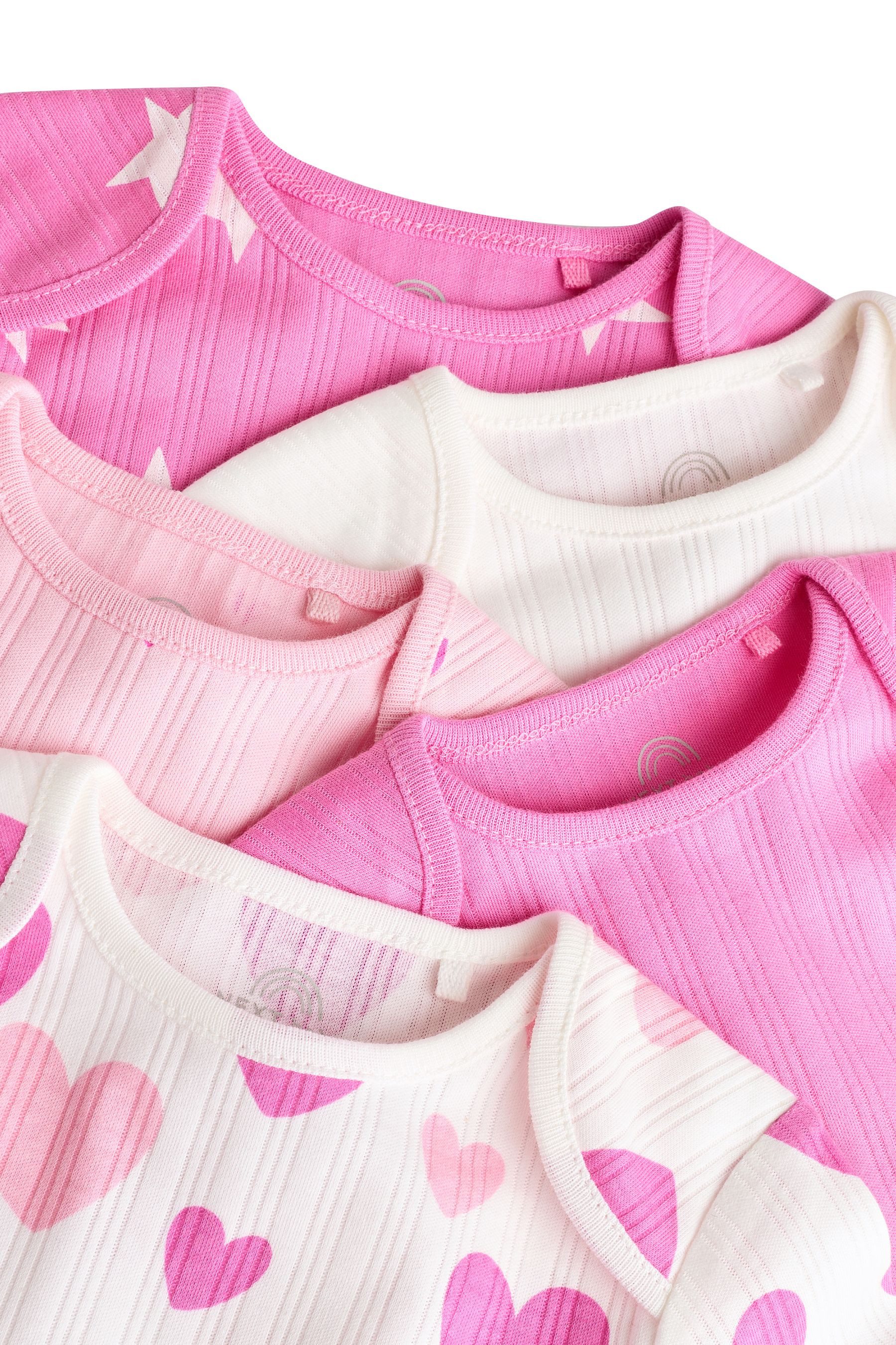 Next Langarmbody Langärmelige Babybodys 100 % Baumwolle, 5 Stk. (5-tlg)