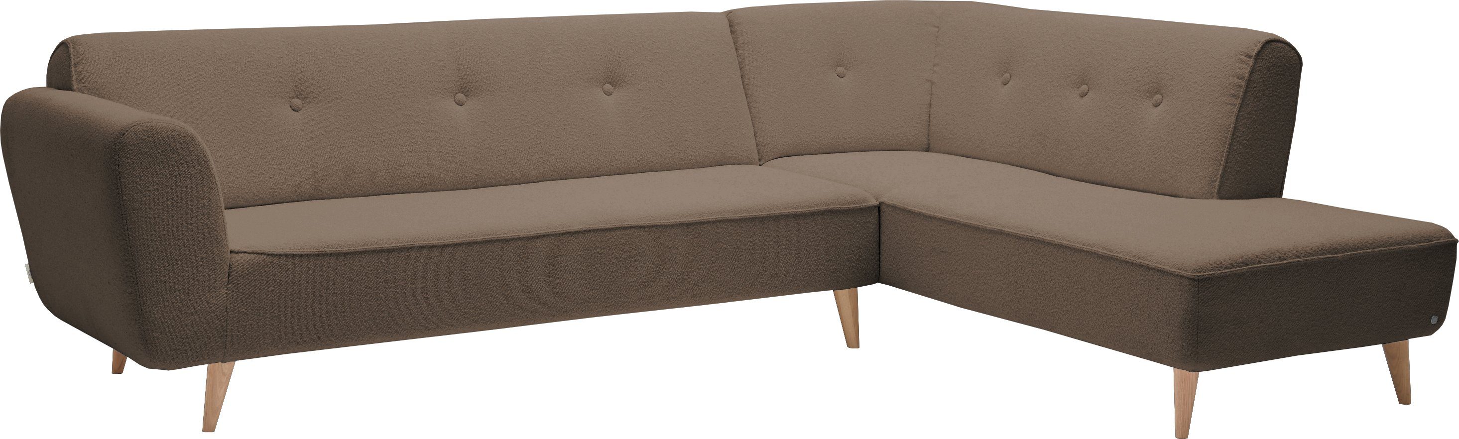 TOM TAILOR HOME Ecksofa New Wave Chic, Breite 287 cm, Tiefe 201 cm peanut SCO 149