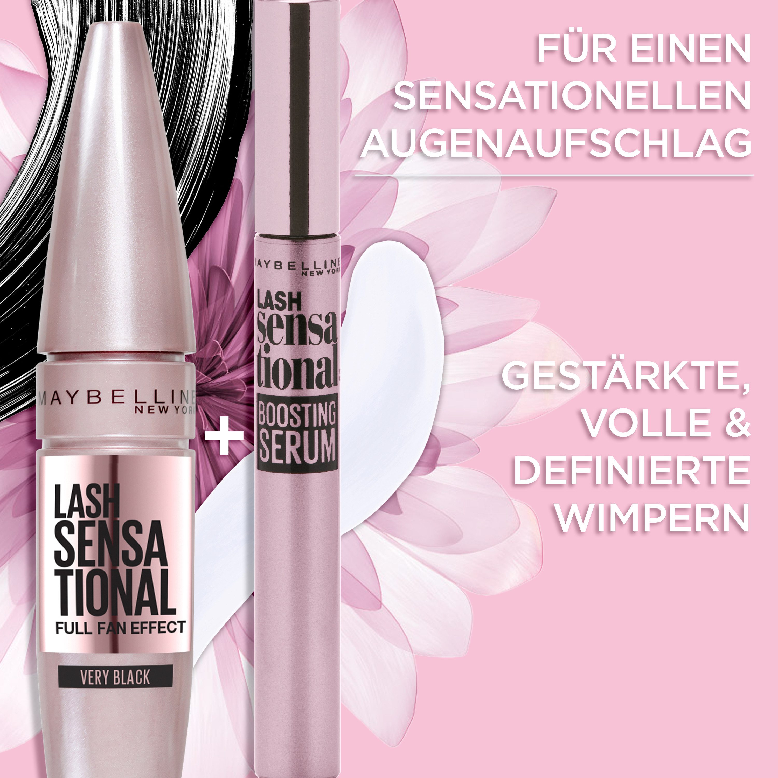 MAYBELLINE NEW YORK Mascara LASH SENSATIONAL MASCARA, Voller-Wimpern-Fächer-Effekt
