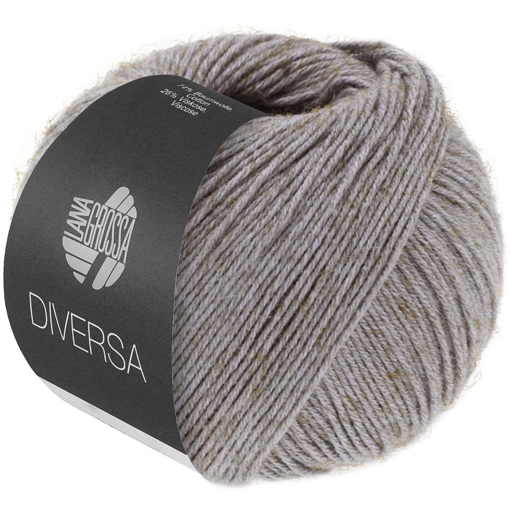 LANA GROSSA DIVERSA Häkelwolle, 210 m (leichtes Baumwoll-Mischgarn mit zartem Mélange-Effekt), 50 g