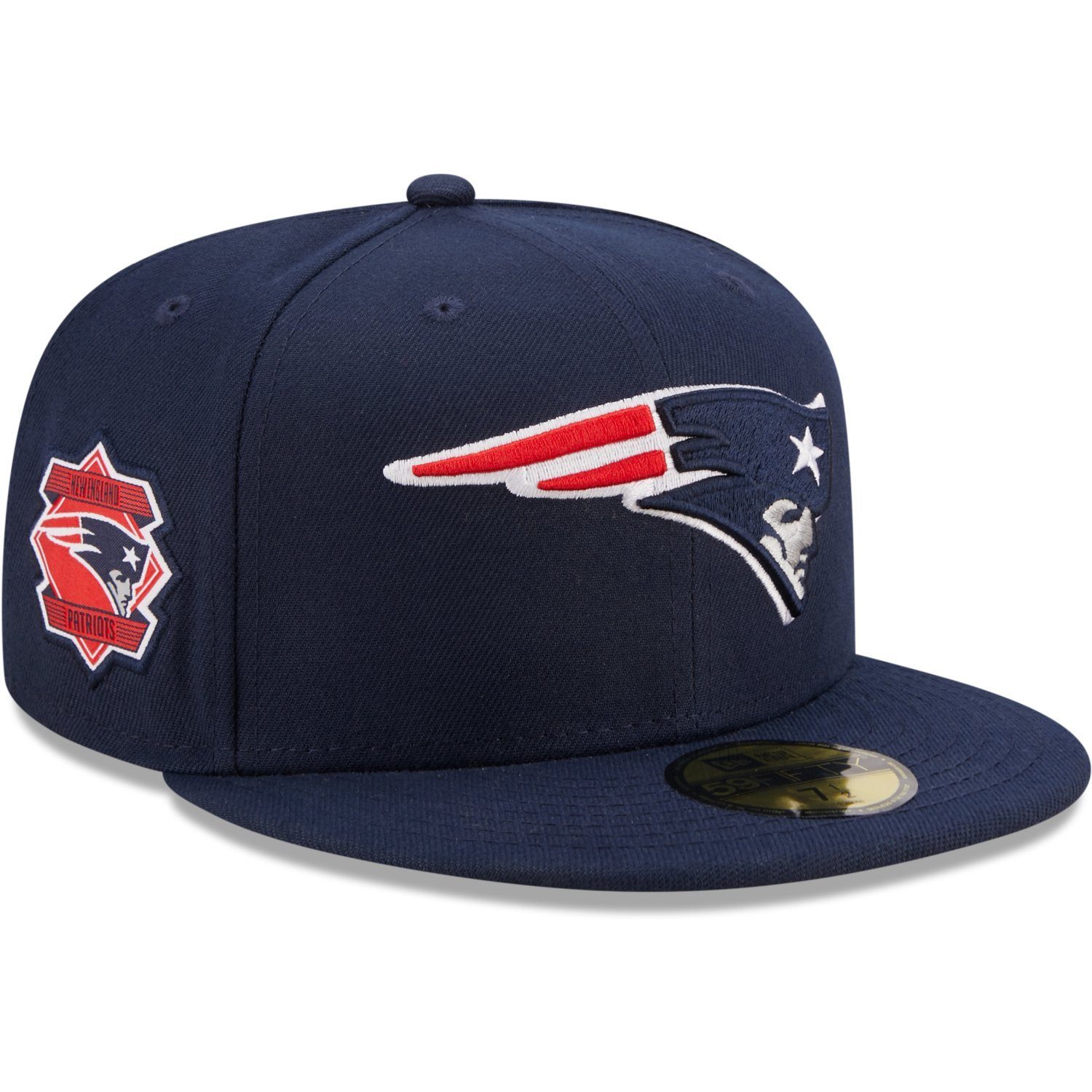 New SIDE Fitted Patriots Cap New England Era 59Fifty PATCH