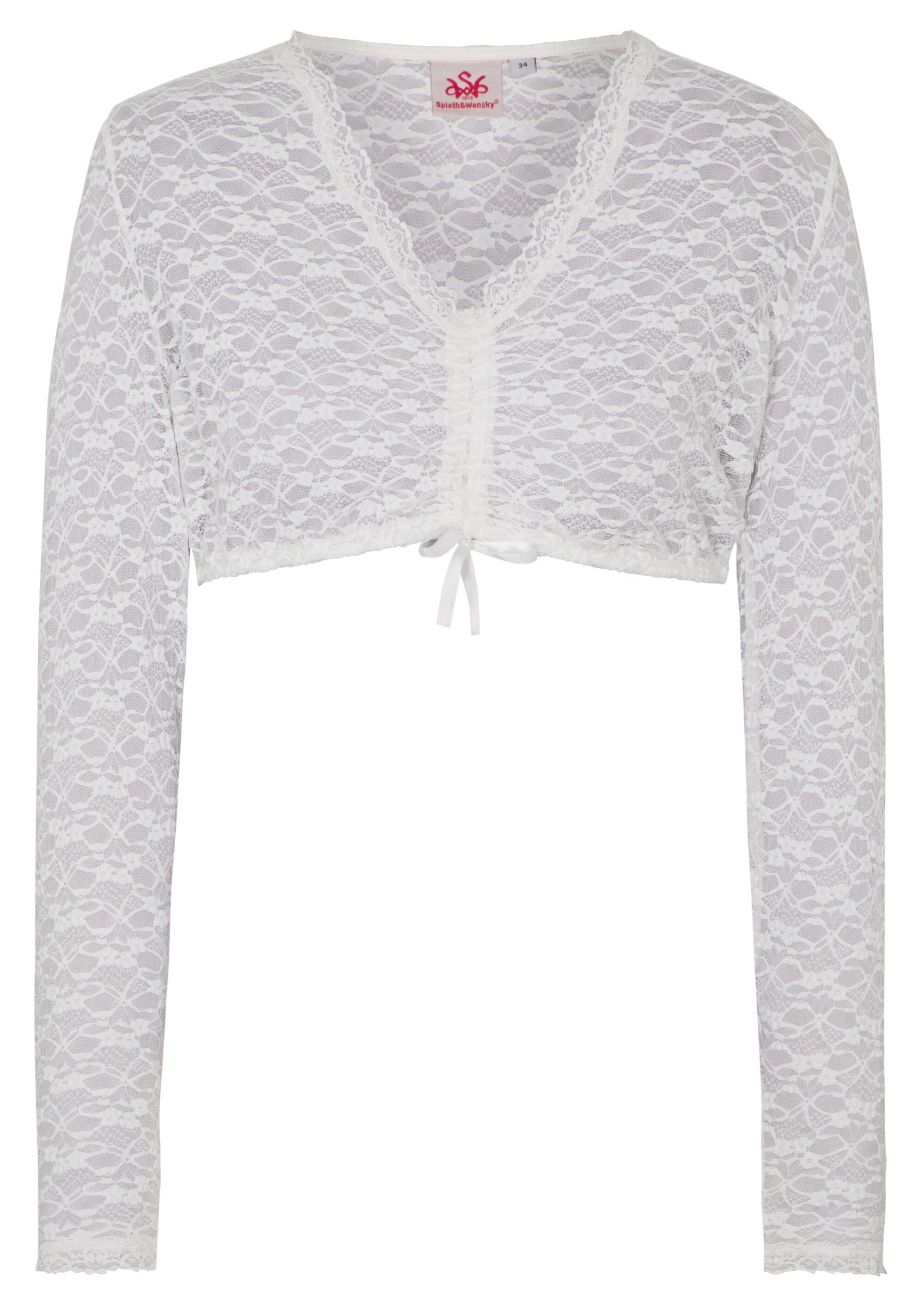 Spieth & Wensky Dirndlbluse Dirndlbluse "Flash" (1-tlg) mit Allover-Spitze günstig online kaufen