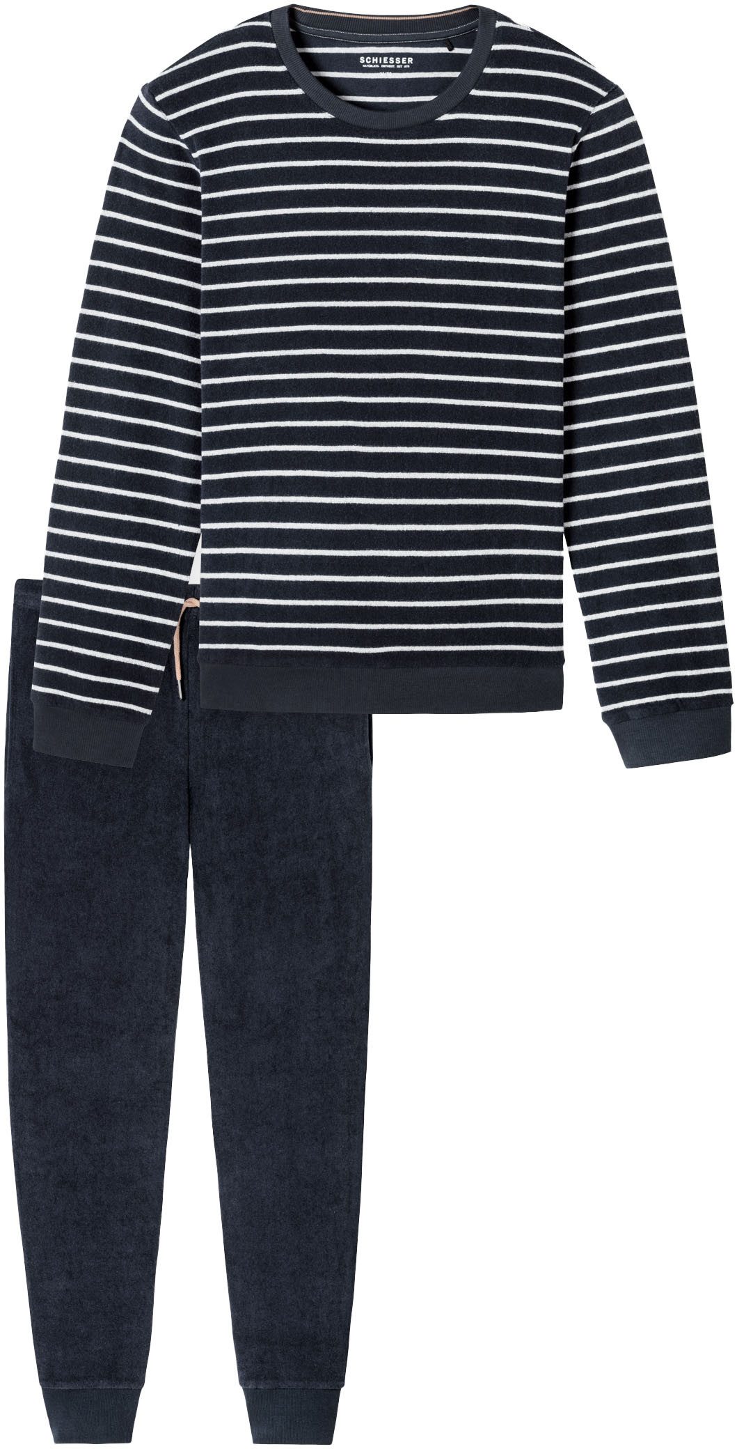 Schiesser Schlafanzug Casual Nightwear (2 tlg) mit Bindekordel günstig online kaufen