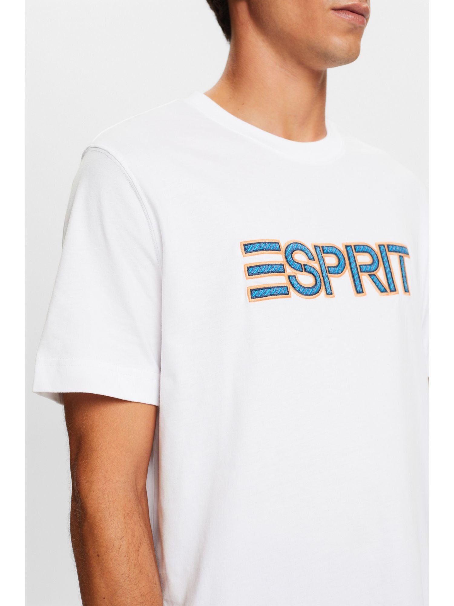 Esprit T-Shirt (1-tlg) Logo-T-Shirt WHITE