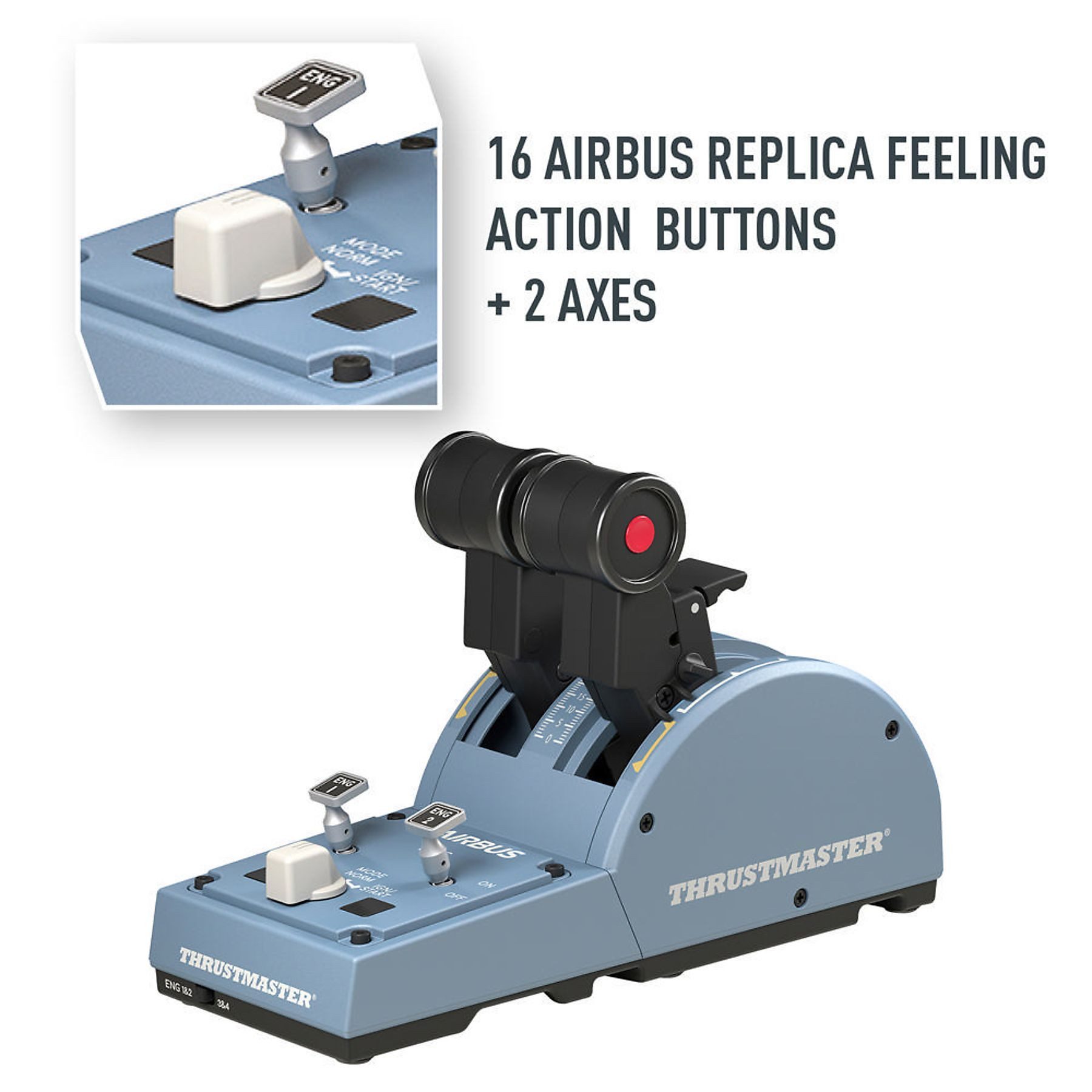Thrustmaster TCA Officer Pack - Airbus Edition - Flight Simulator PC Joystick (Joystick und Gaspedal)